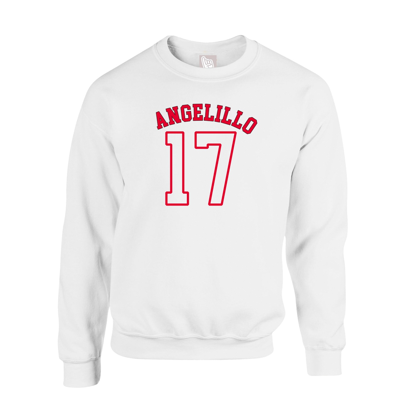 Fleece Crew — Shirsey Arch in White