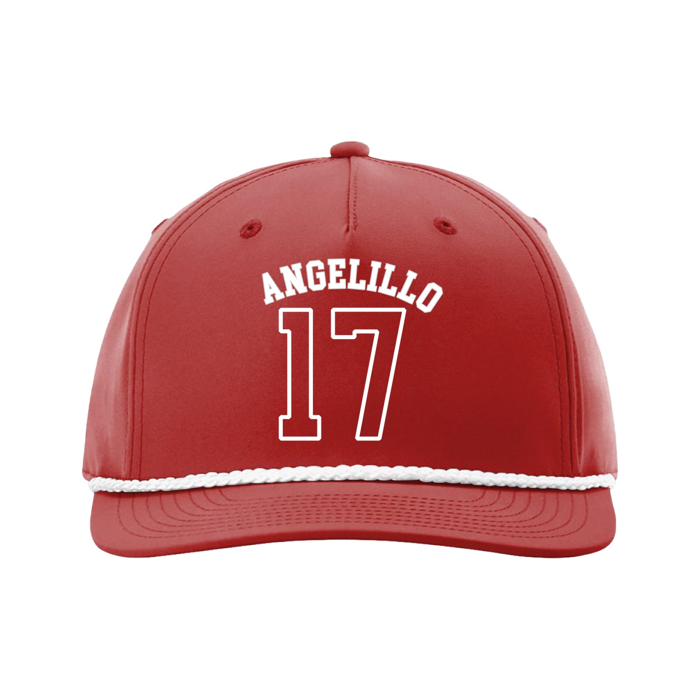 Five-Panel Classic Rope Cap — Shirsey Arch in Red