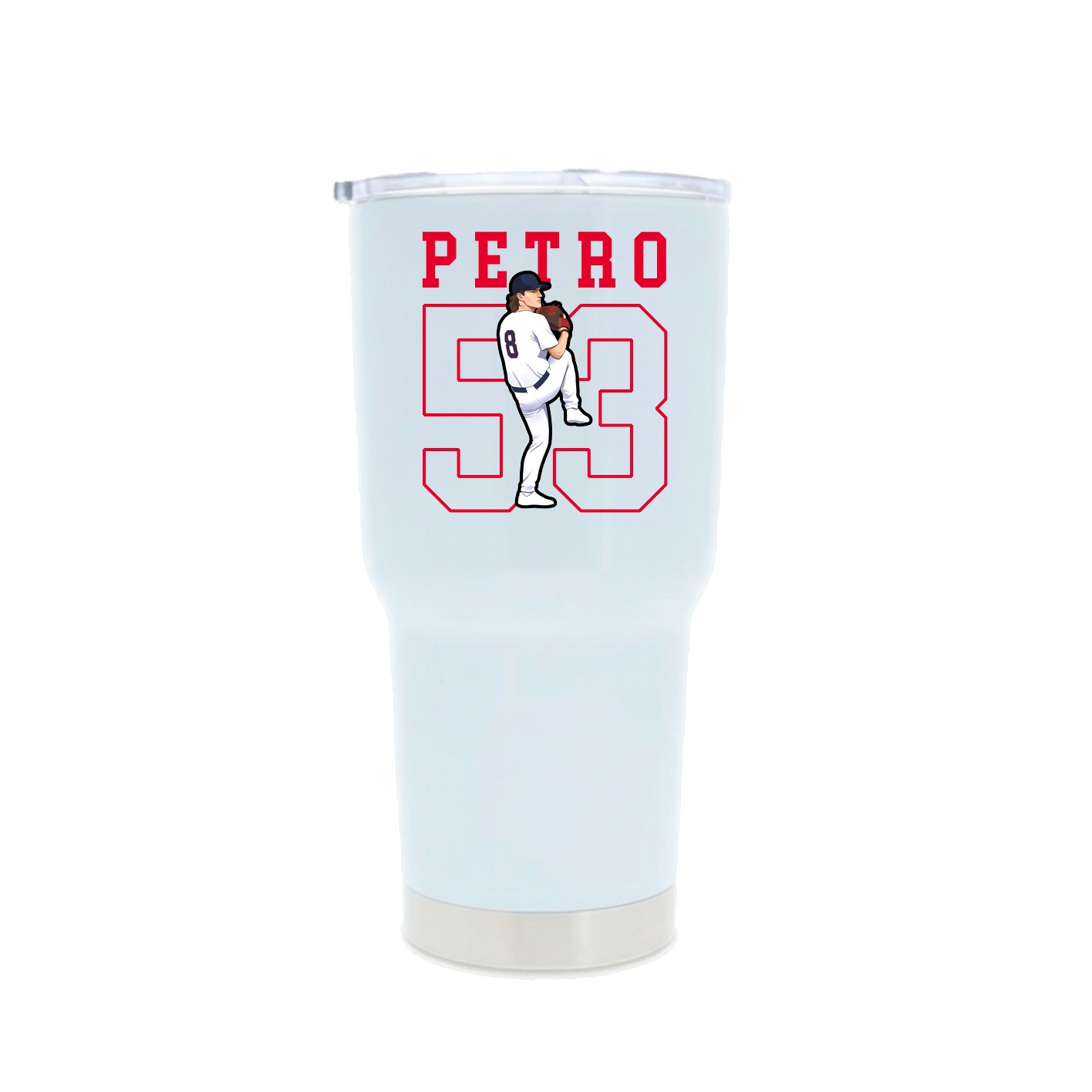 30oz Stainless Steel Tumbler — Shirsey in White