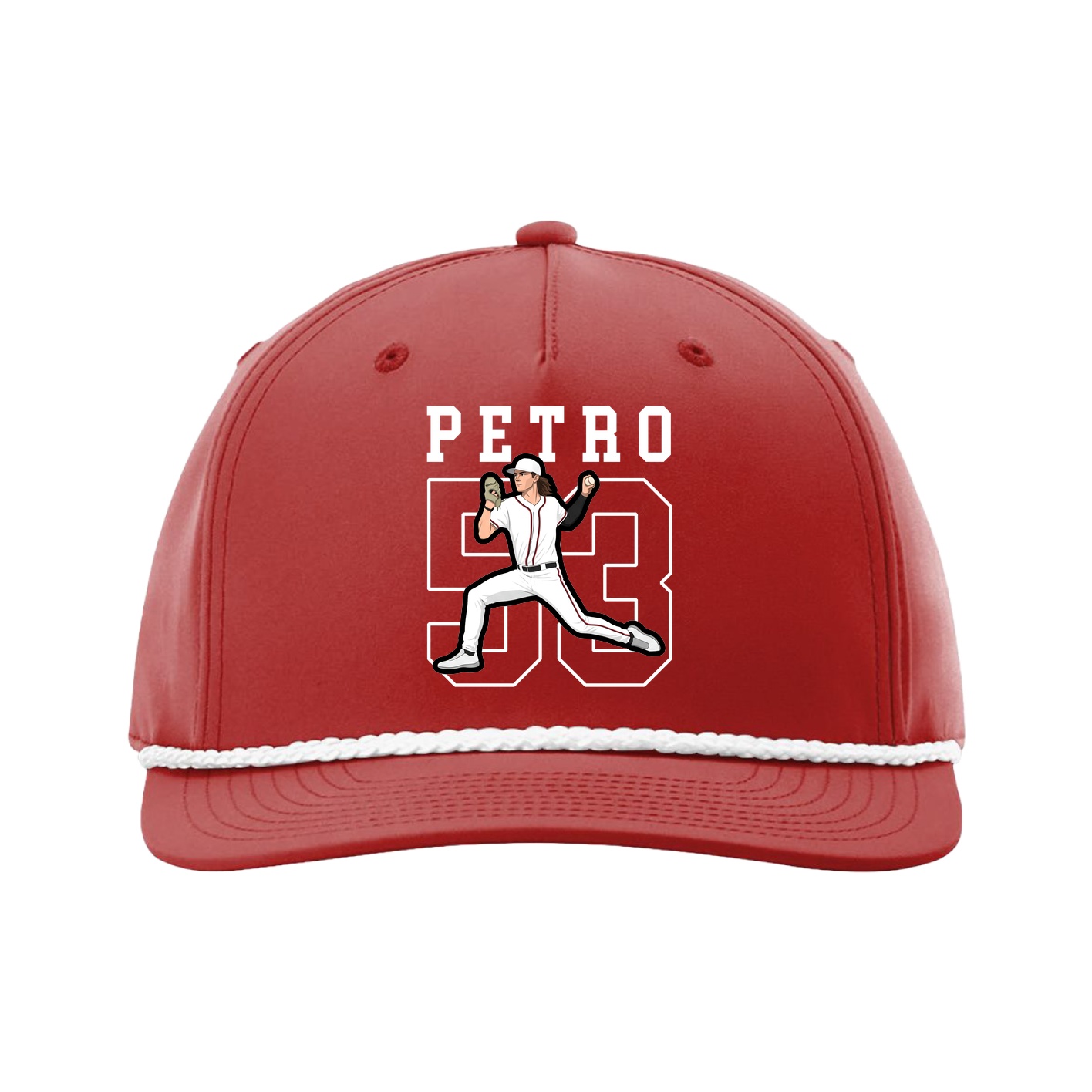 Five-Panel Classic Rope Cap — Shirsey in Red