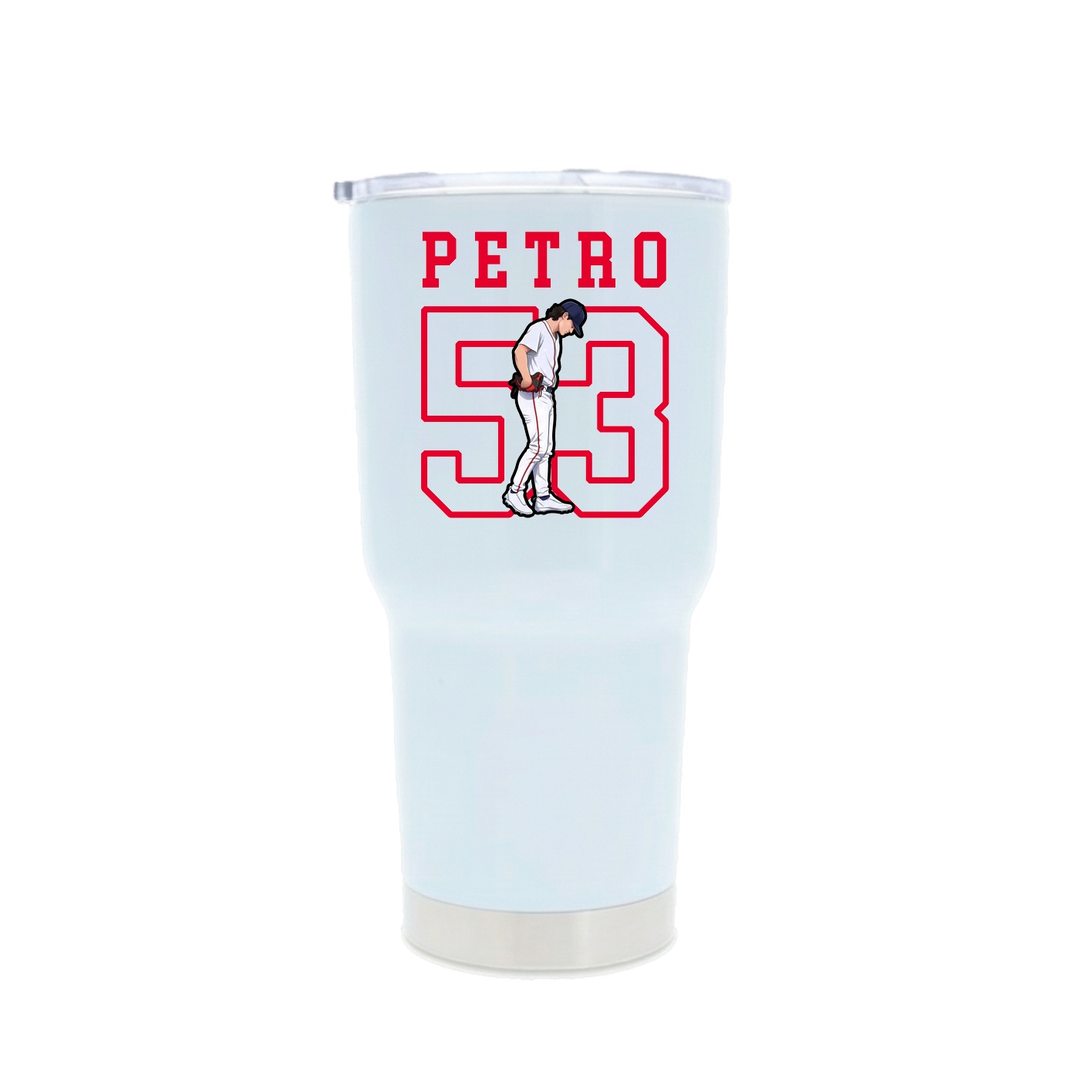 30oz Stainless Steel Tumbler — Shirsey in White