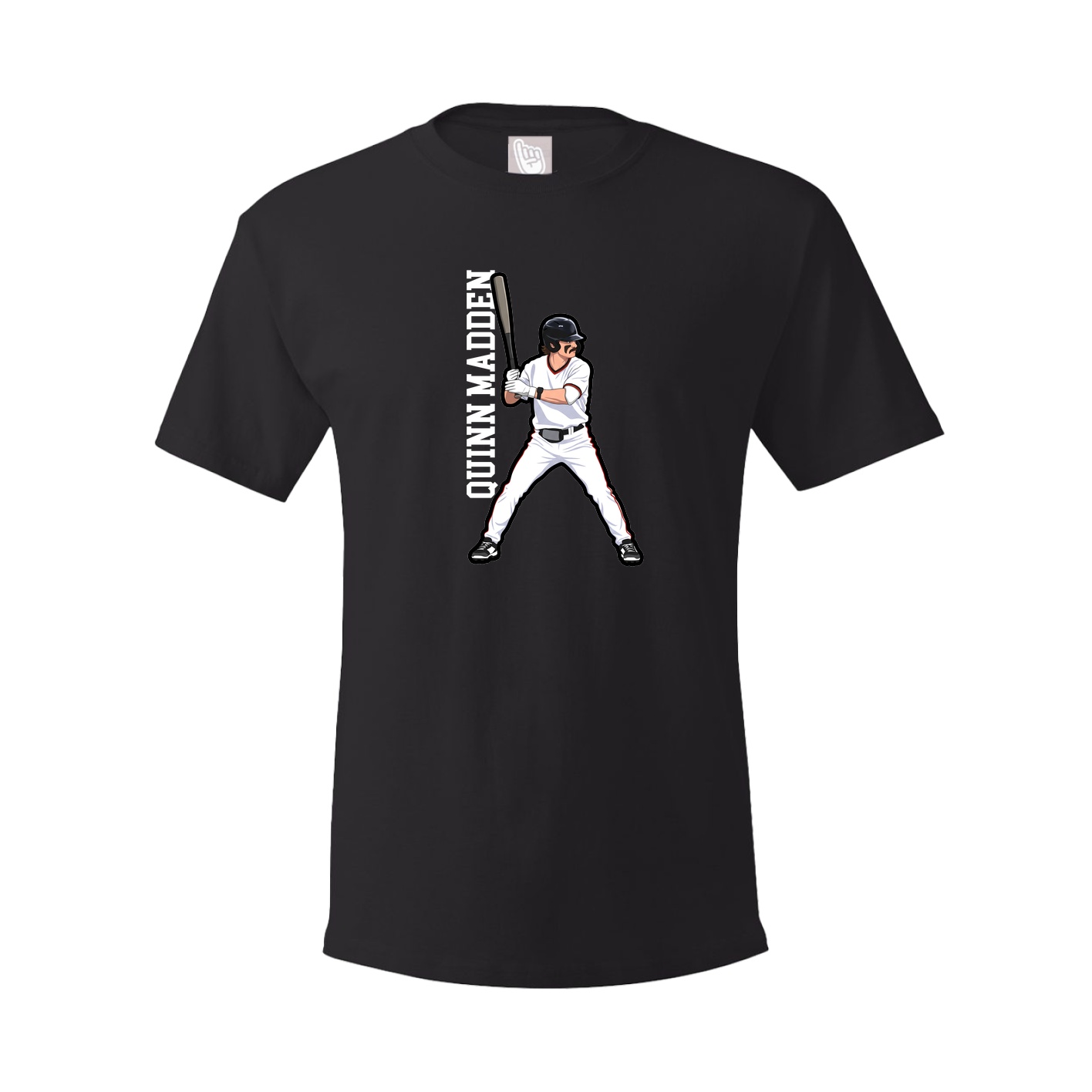 Youth Tee — Name Vertical in Black