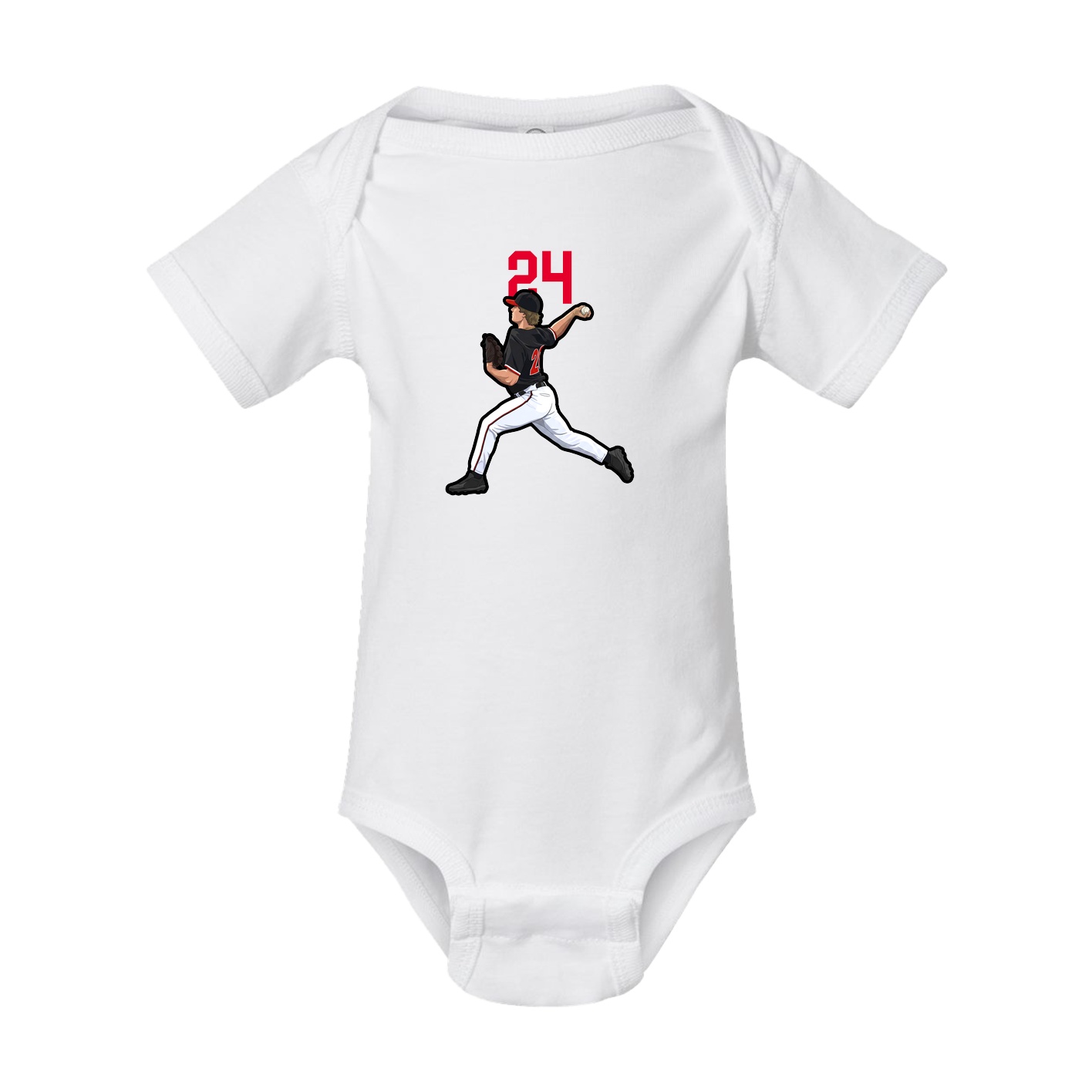 Baby Onesie — Number Top in White