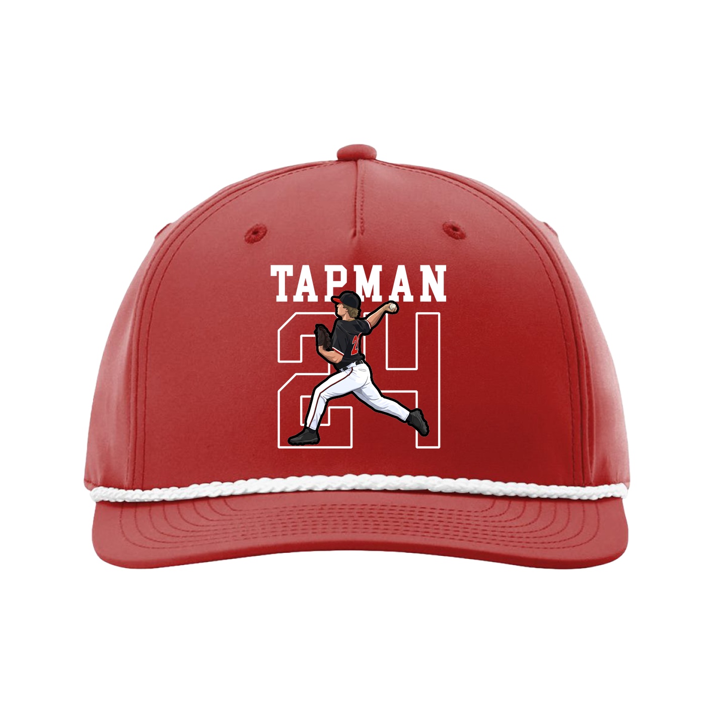 Five-Panel Classic Rope Cap — Shirsey in Red