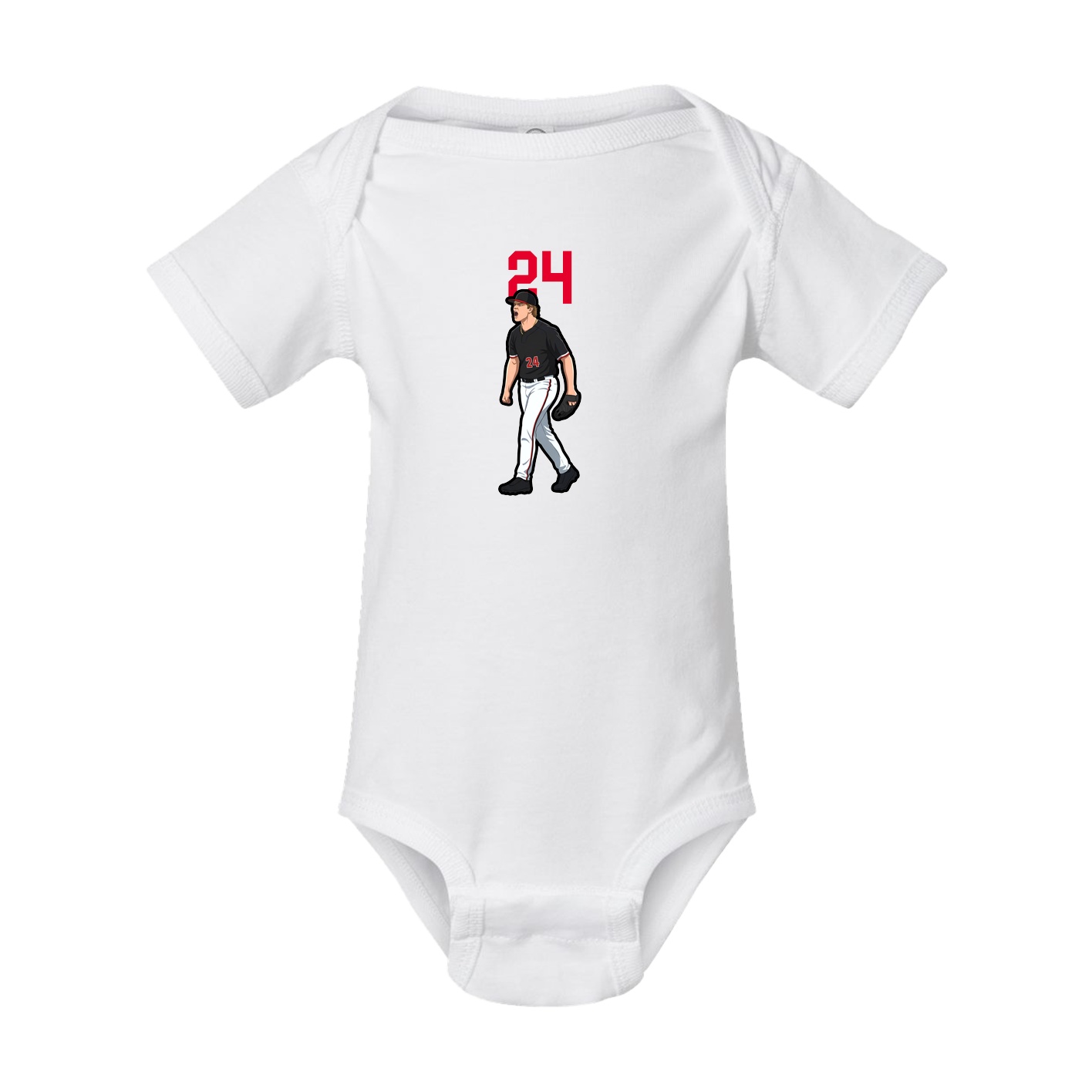 Baby Onesie — Number Top in White