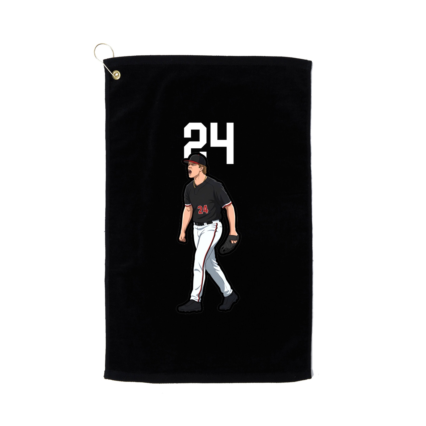 Golf Towel — Number Top in Black