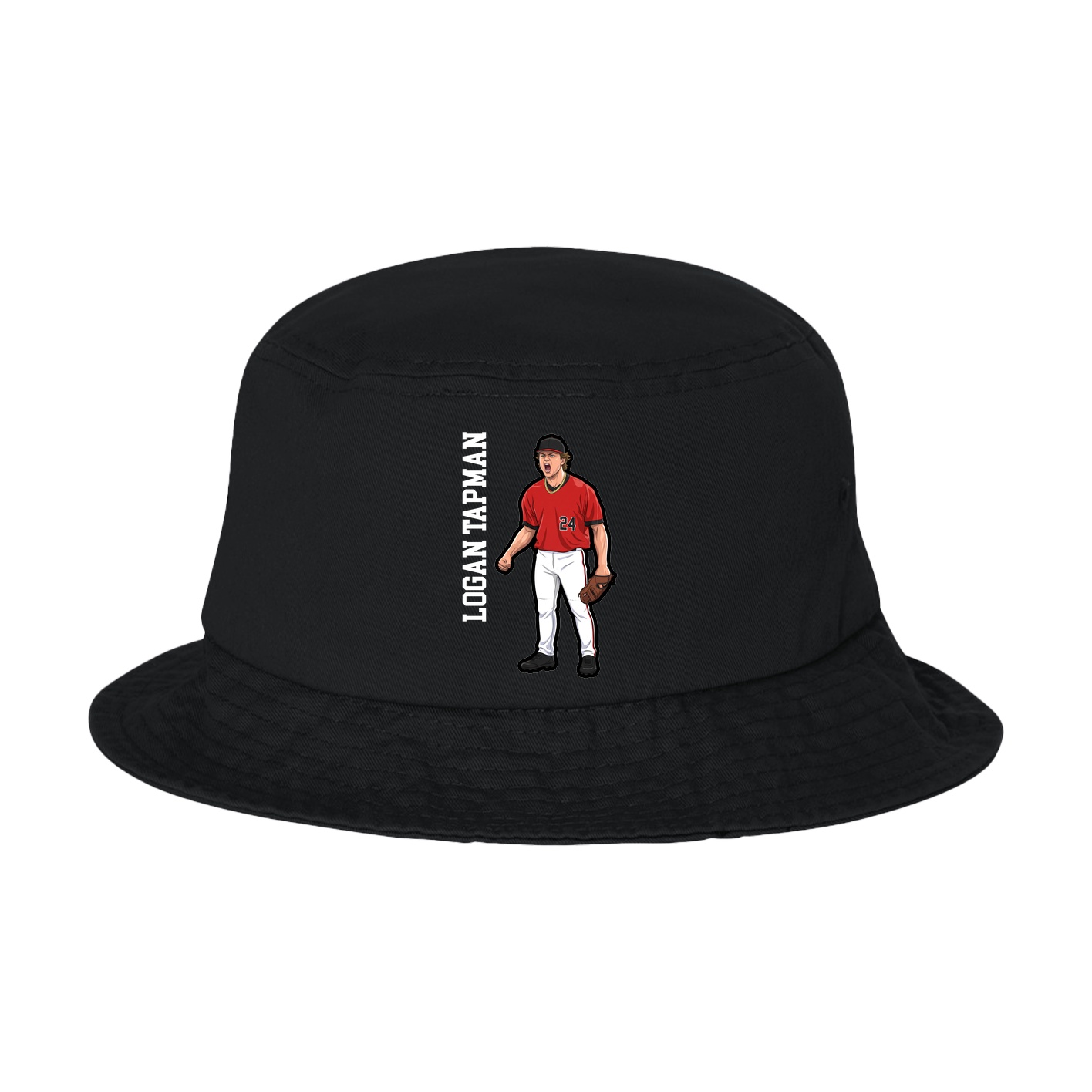 Bucket Cap — Name Vertical in Black