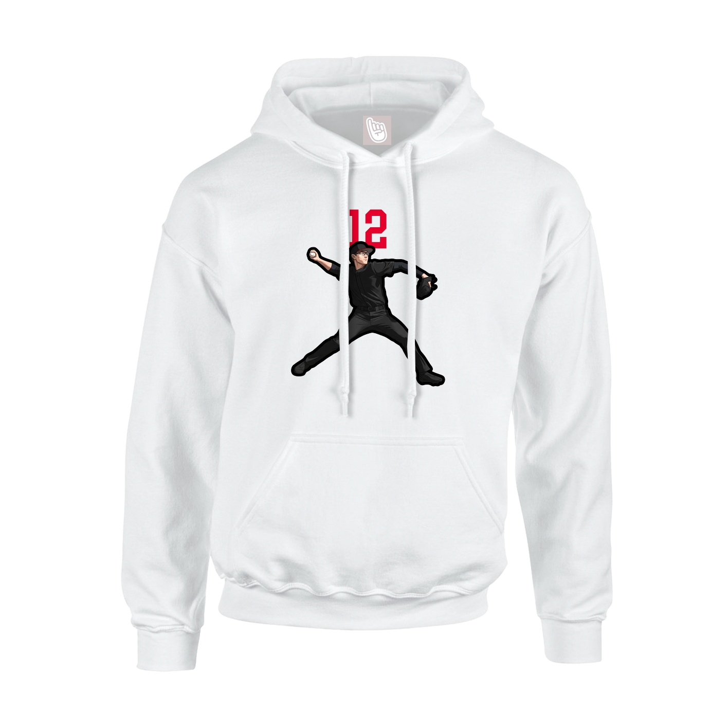 Hoodie — Number Top in White