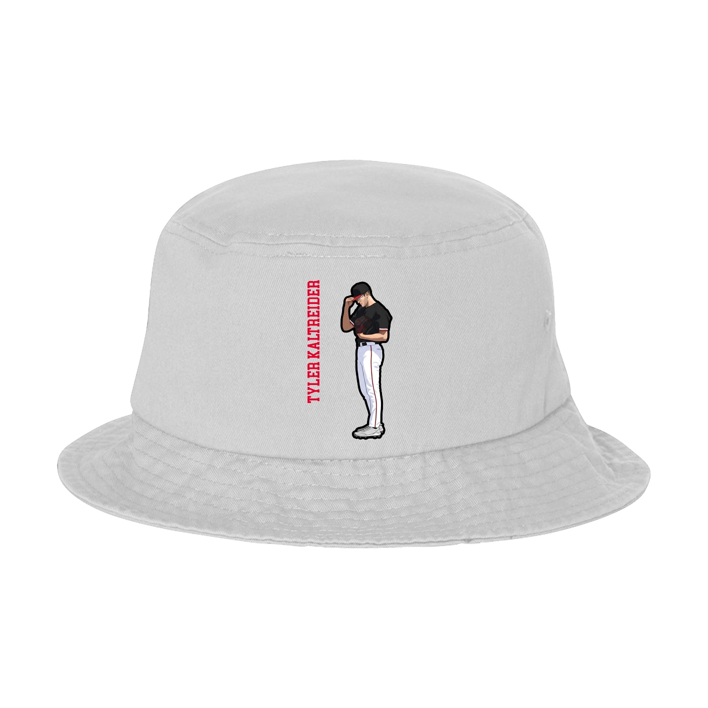 Bucket Cap — Name Vertical in White