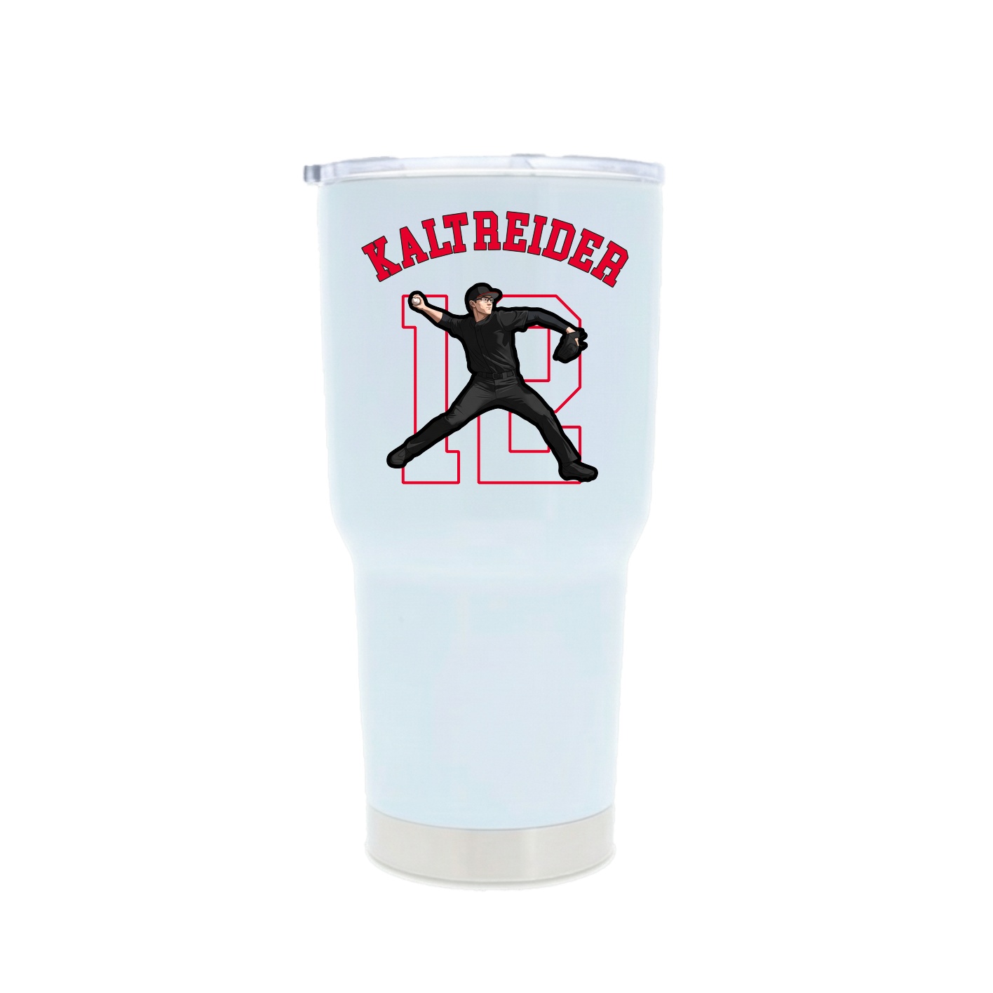 30oz Stainless Steel Tumbler — Shirsey Arch in White
