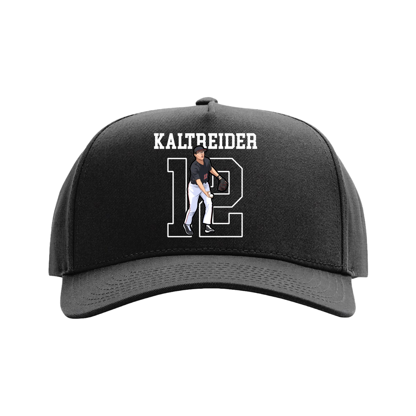 Full Fabric Five-Panel Champ Cap — Shirsey in Black