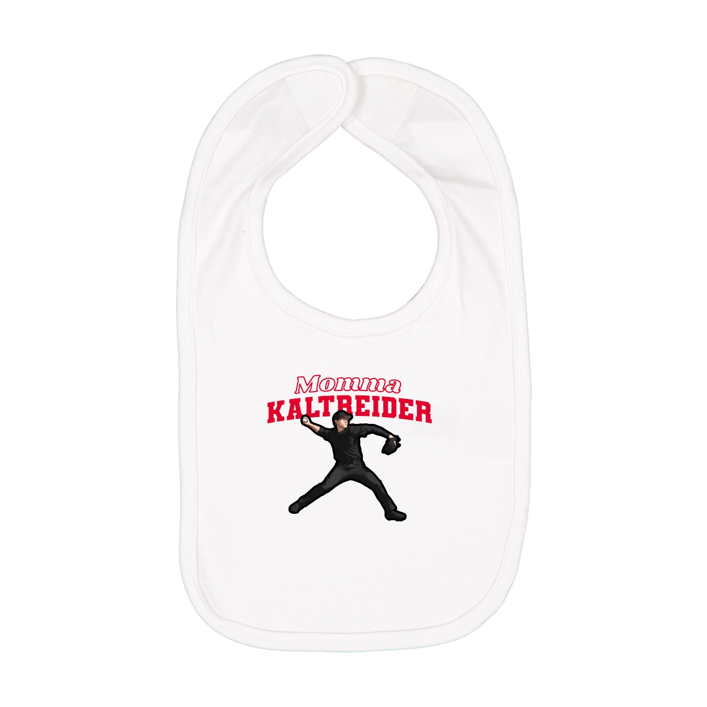 Infant Bib — Mothers Day Block in White
