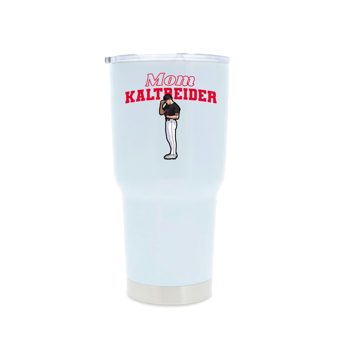 30oz Stainless Steel Tumbler — Mothers Day Block in White