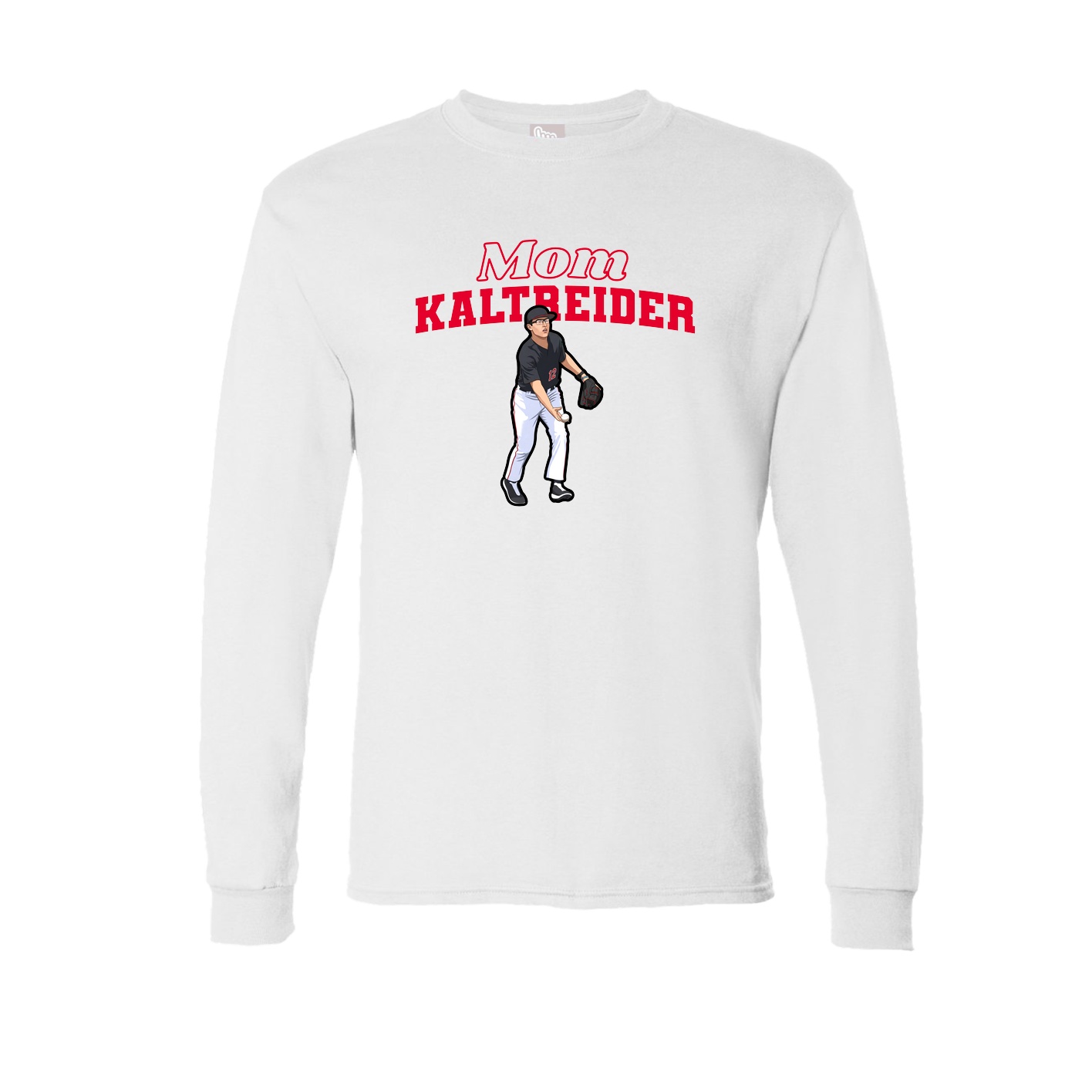 Long Sleeve Tee — Mothers Day Block in White