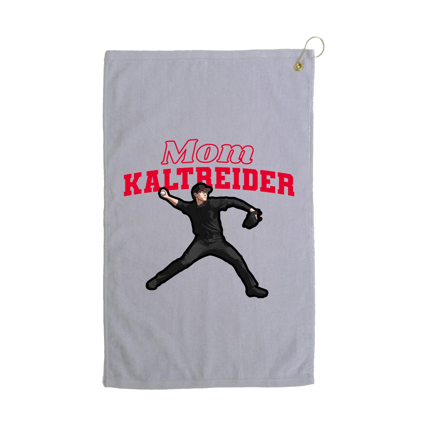 Golf Towel — Mothers Day Block in Grey
