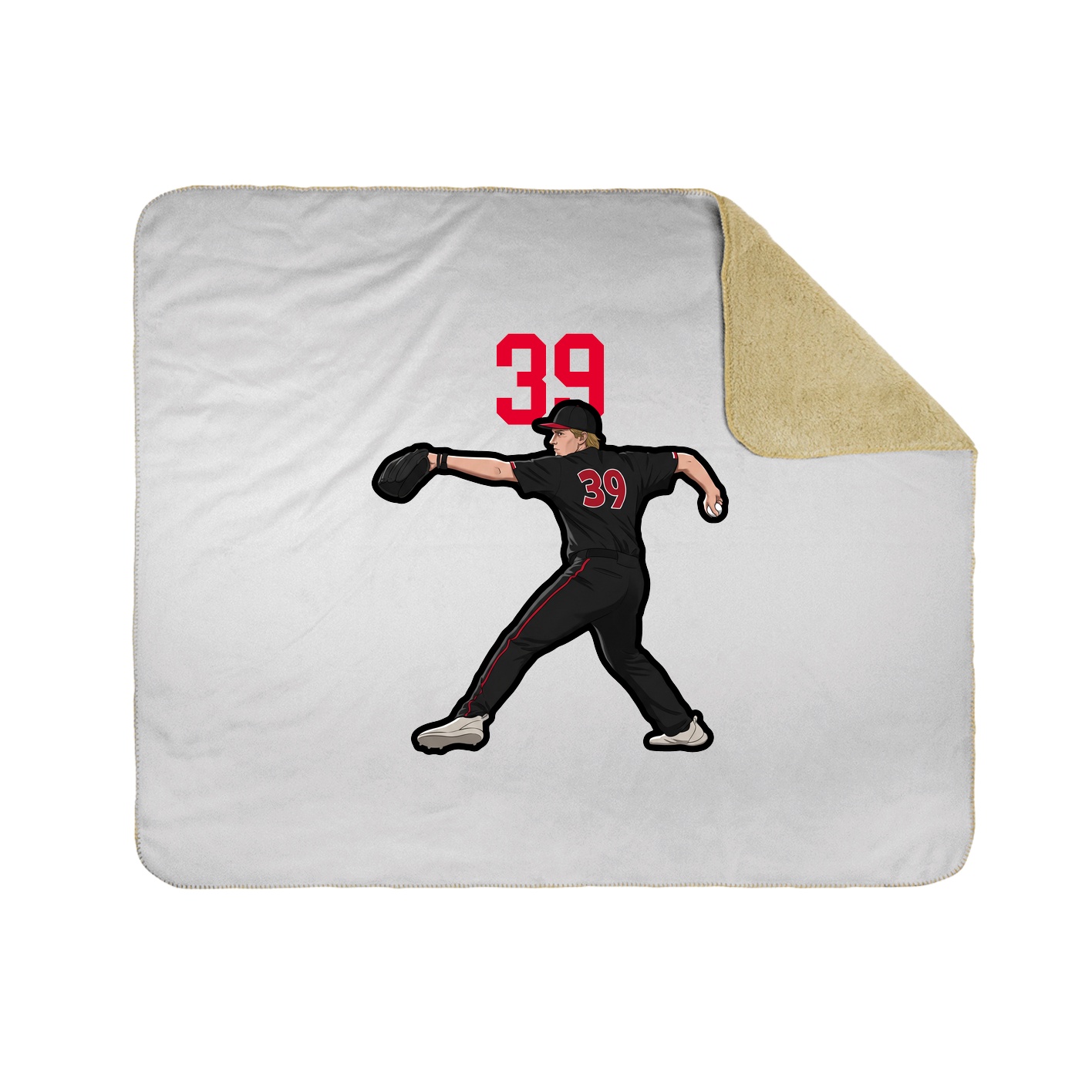 Throw Blanket — Number Top in White