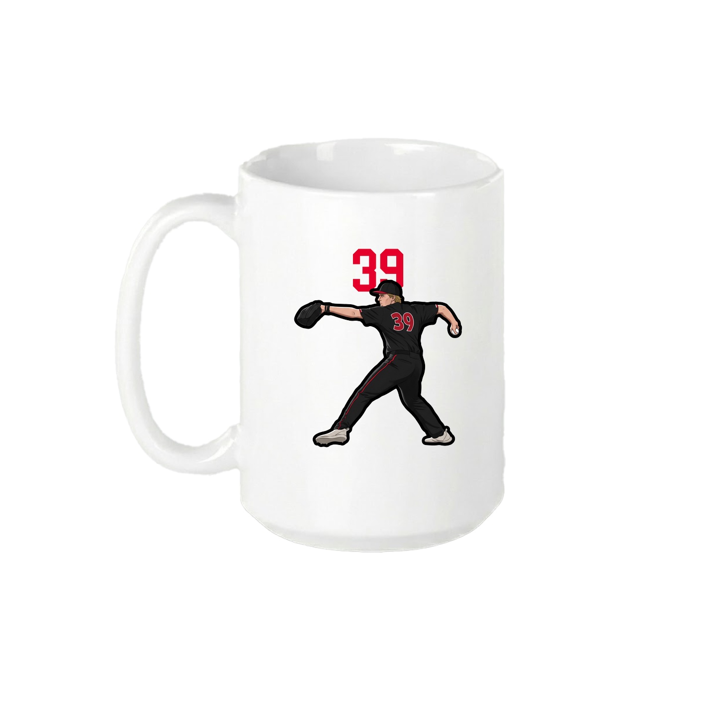 15oz Coffee Mug — Number Top in White