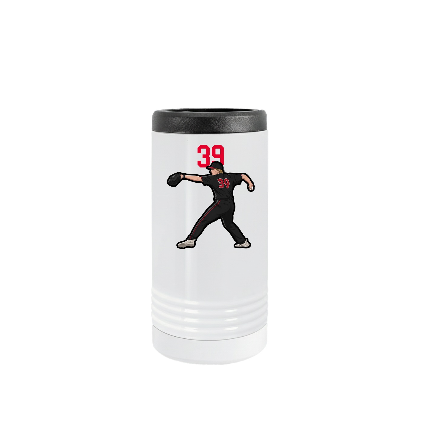 Slim Beverage Holder — Number Top in White