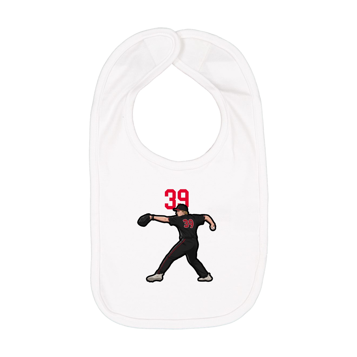 Infant Bib — Number Top in White