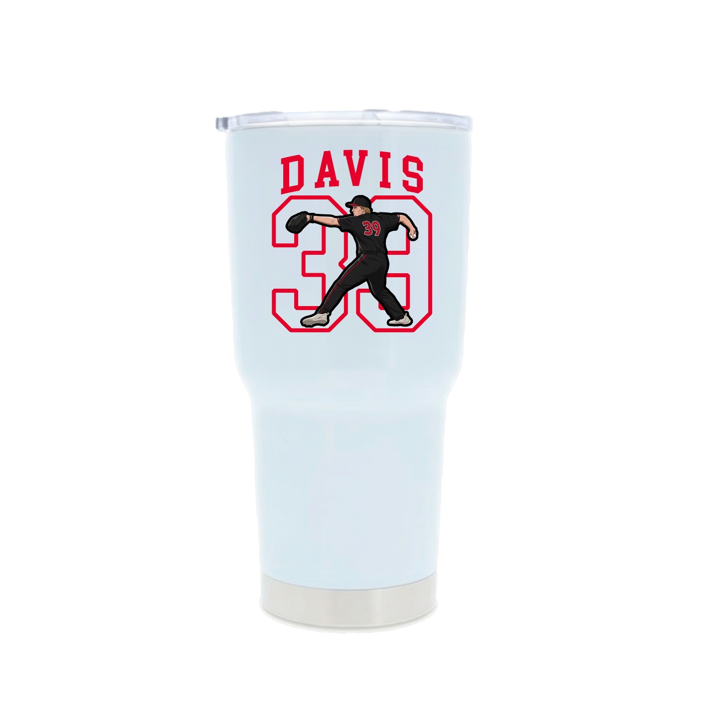 30oz Stainless Steel Tumbler — Shirsey in White
