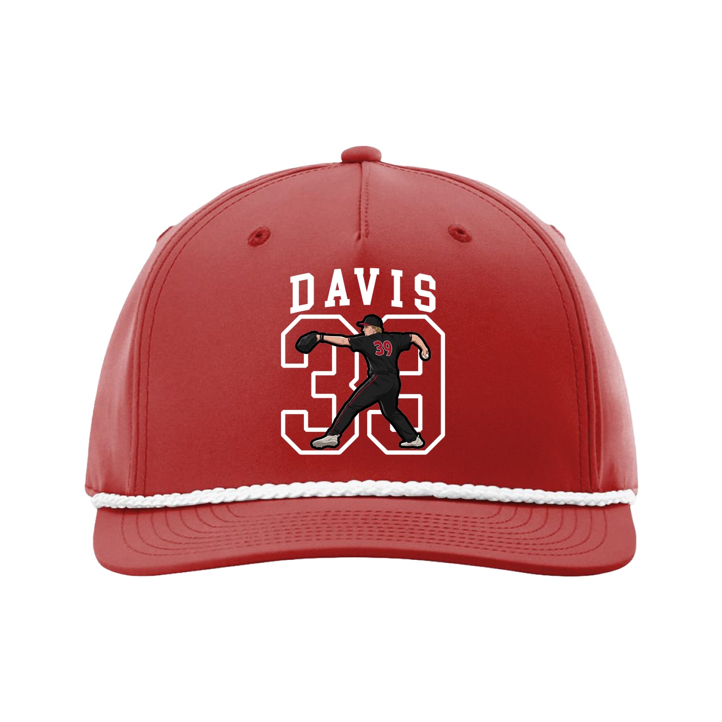 Five-Panel Classic Rope Cap — Shirsey in Red