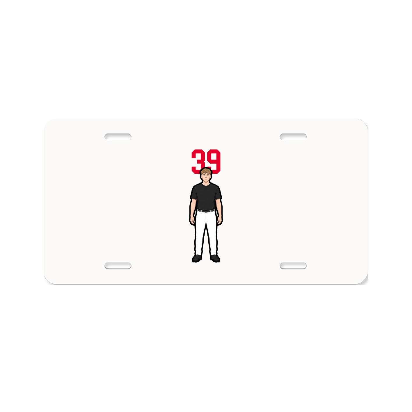 License Plate — Number Top in Classic