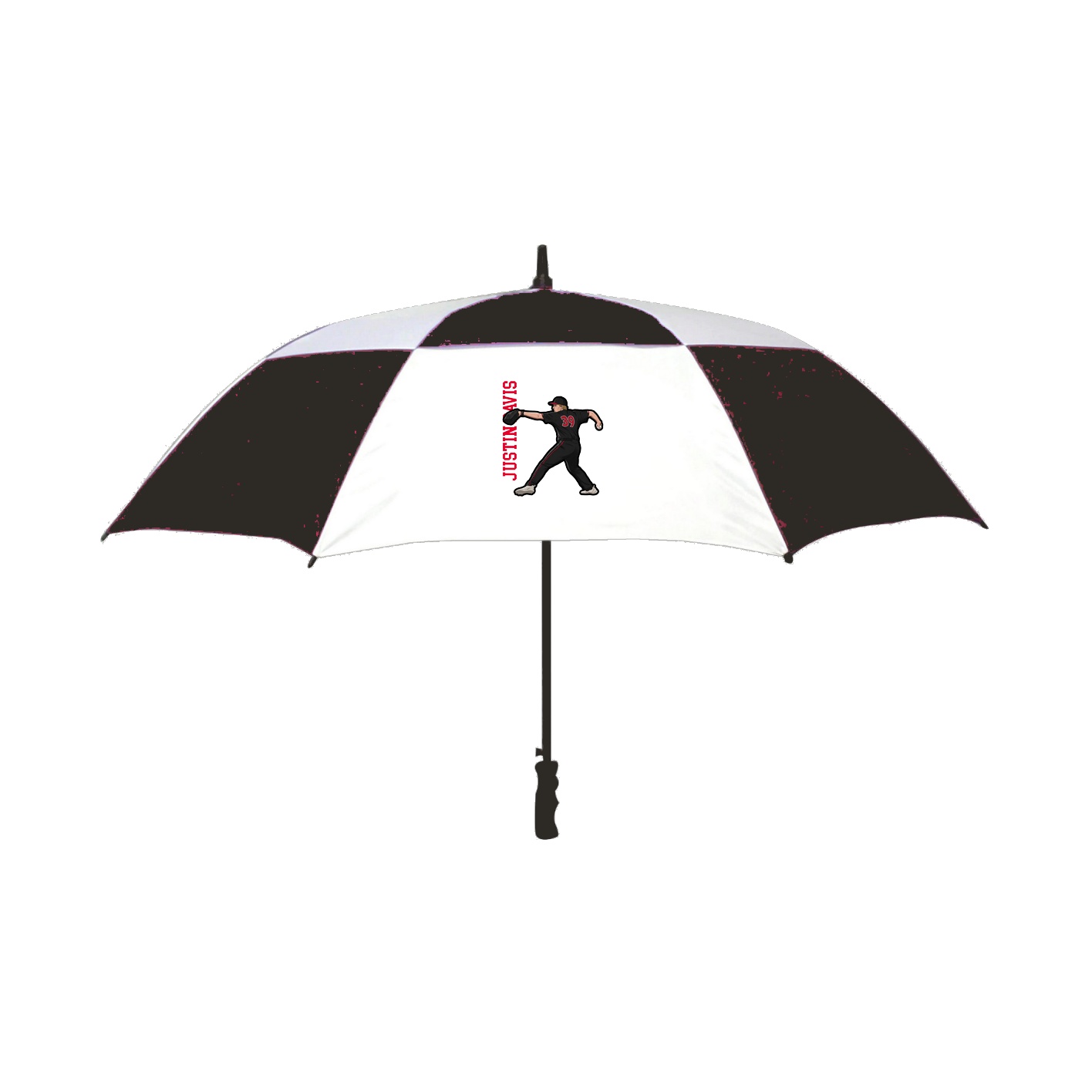 Golf Umbrella — Name Vertical in Black