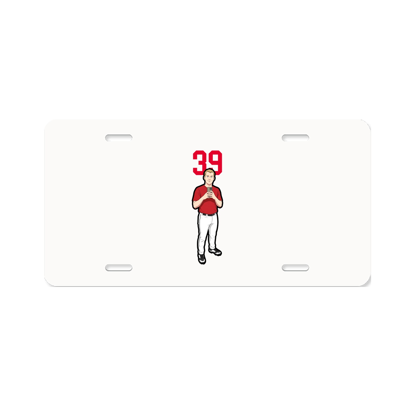 License Plate — Number Top in Classic