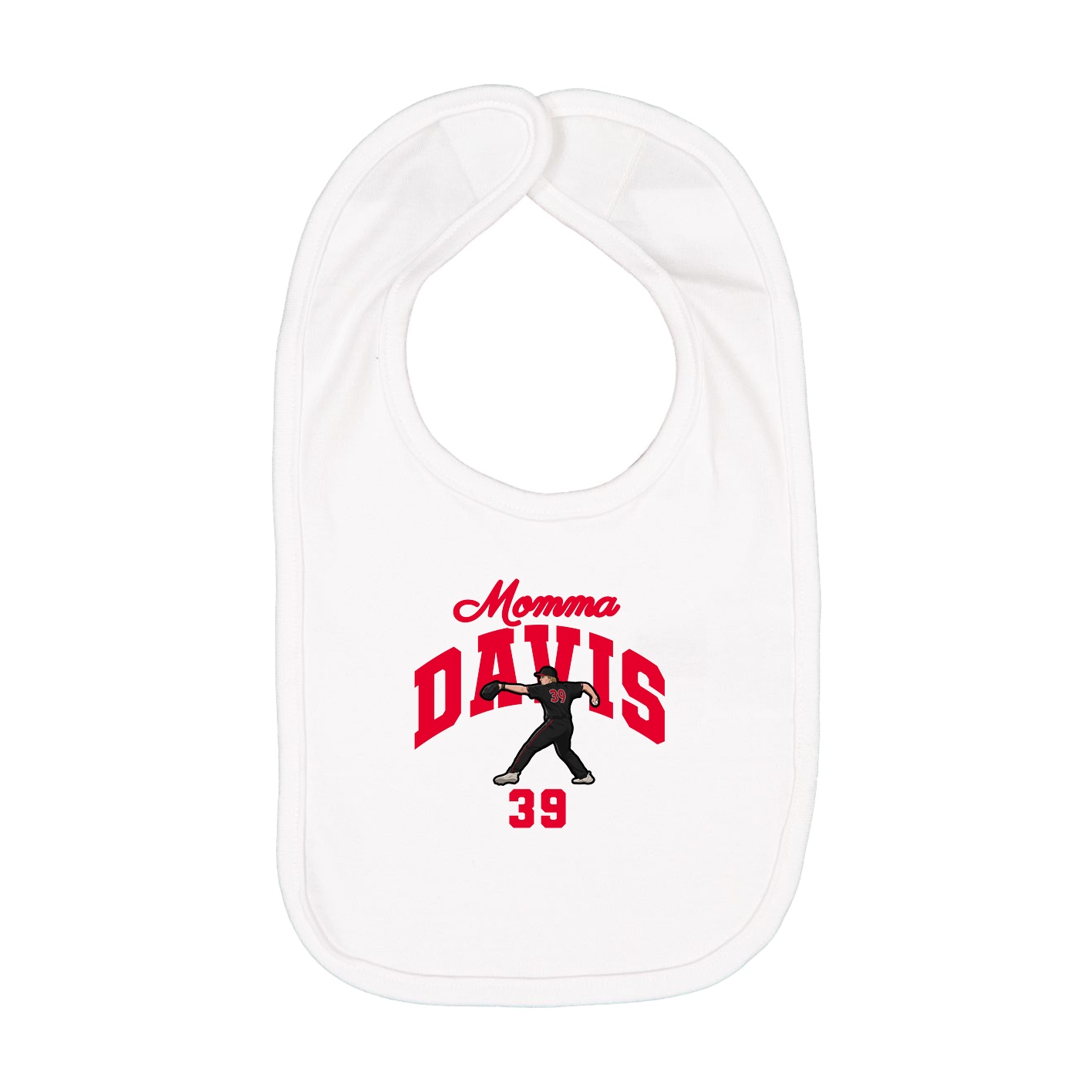 Infant Bib — Mothers Day Arch in White