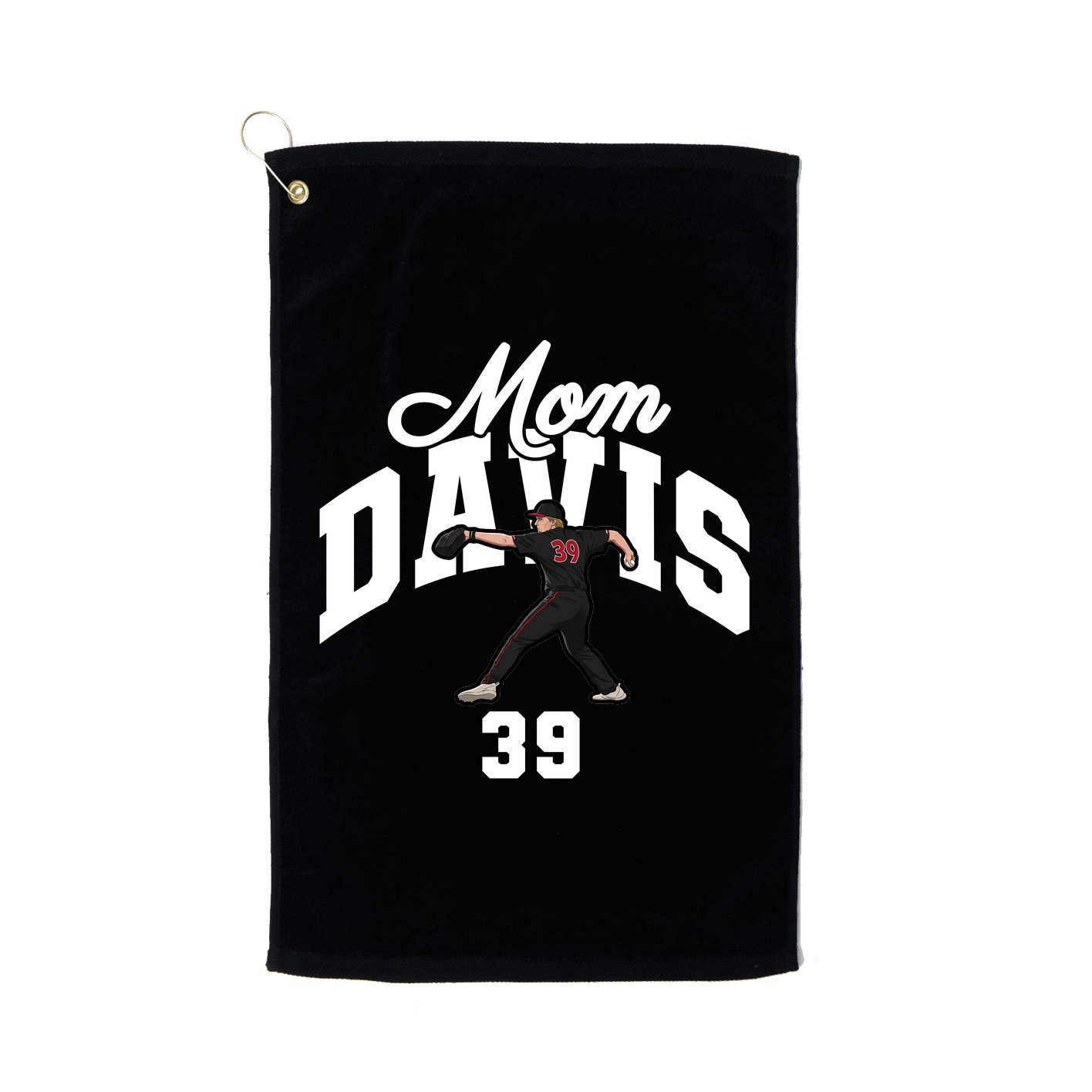 Golf Towel — Mothers Day Arch in Black