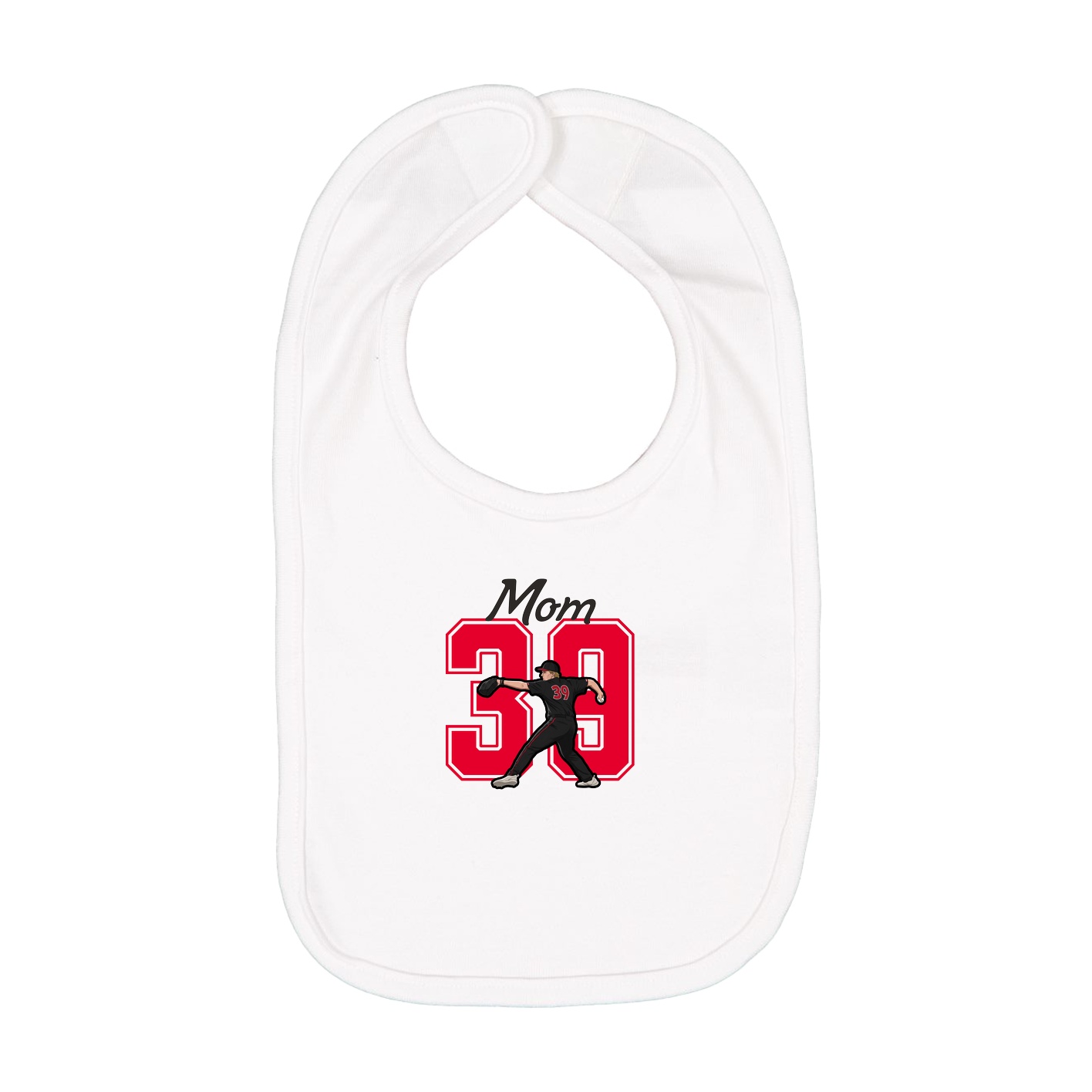Infant Bib — Mothers Day Shirsey in White