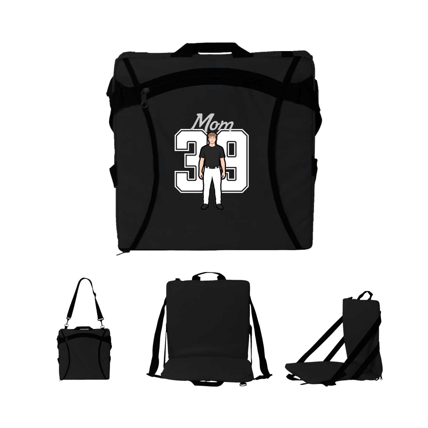Folding Stadium Seat — Mothers Day Shirsey in Black