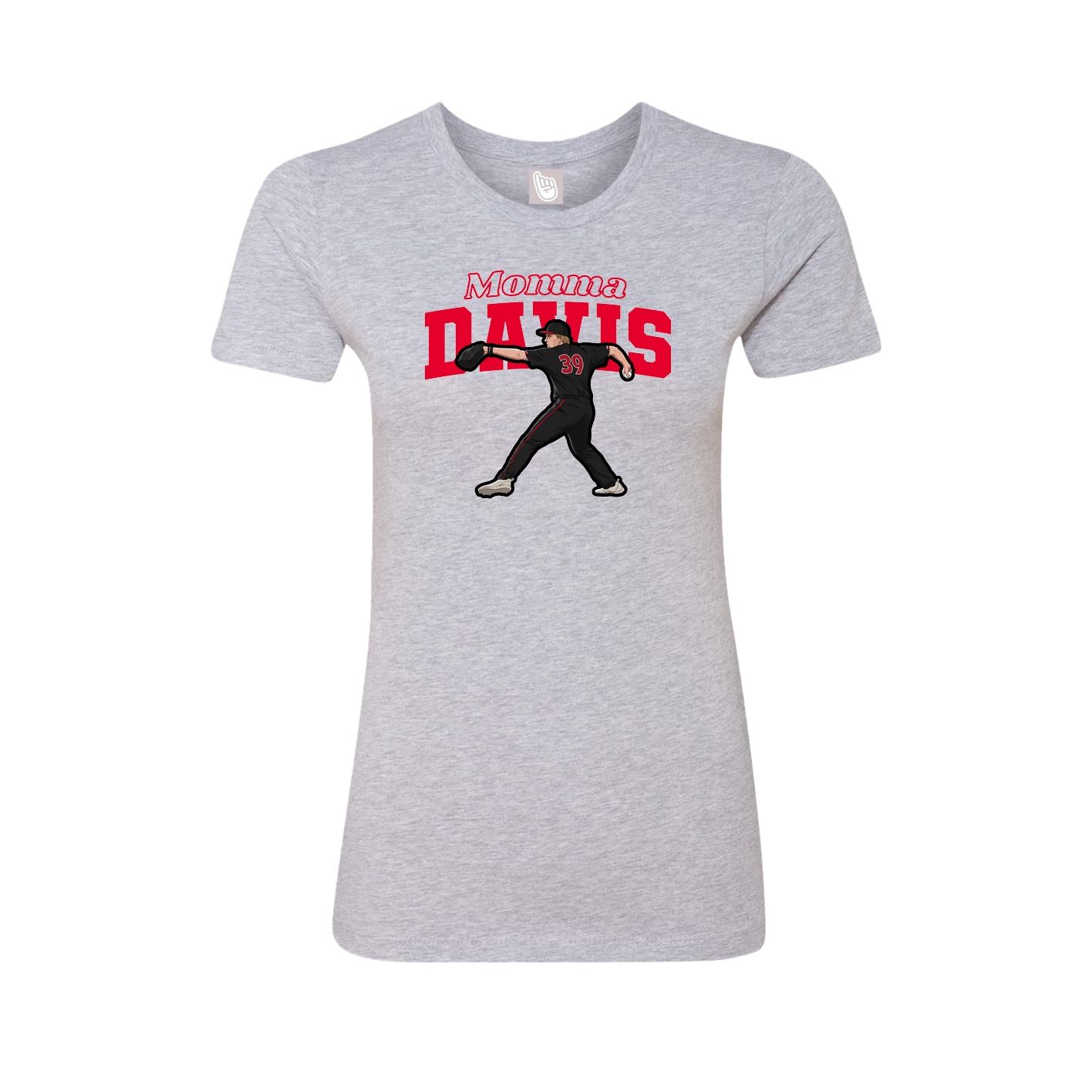 Womens Tee — Mothers Day Block in Grey