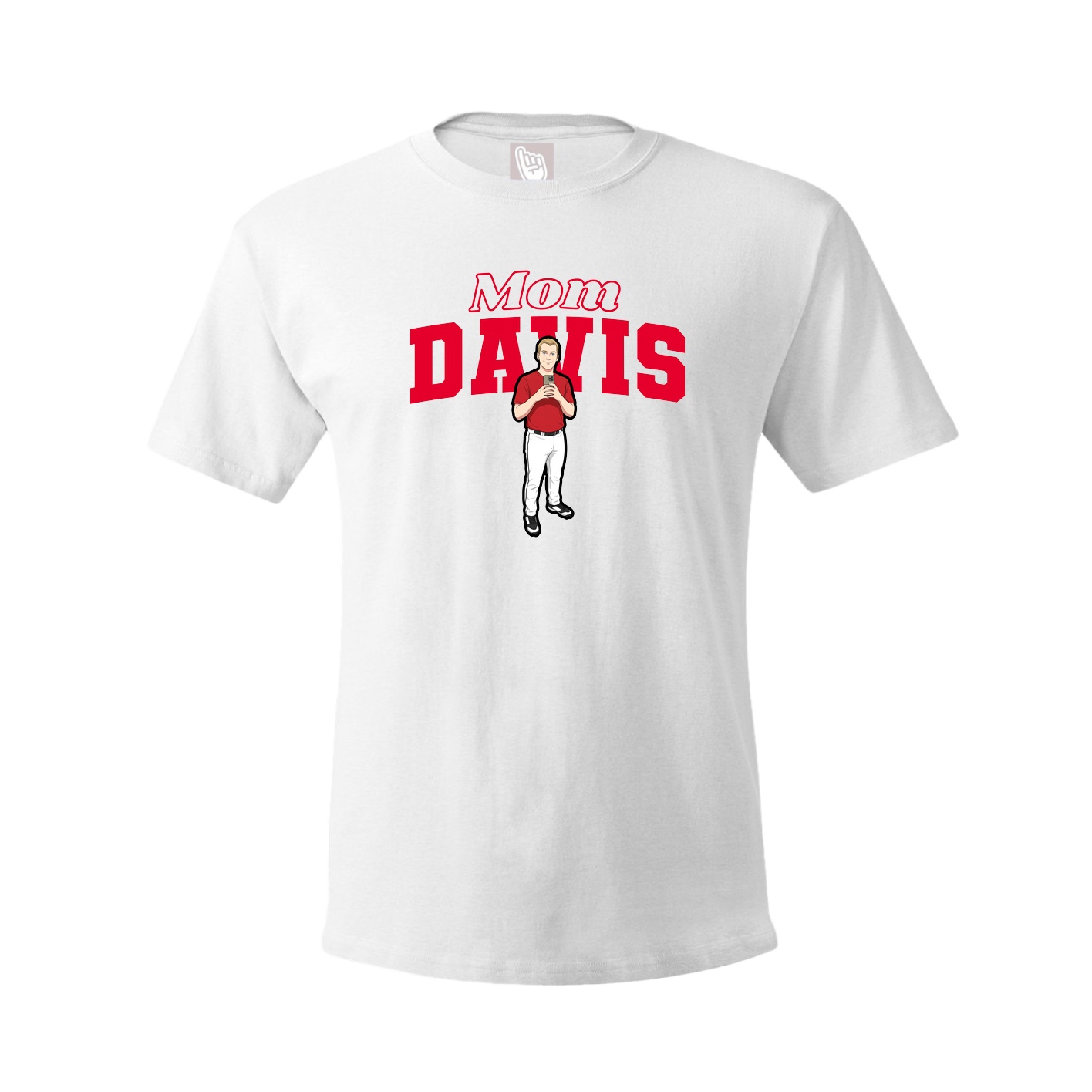 Youth Tee — Mothers Day Block in White