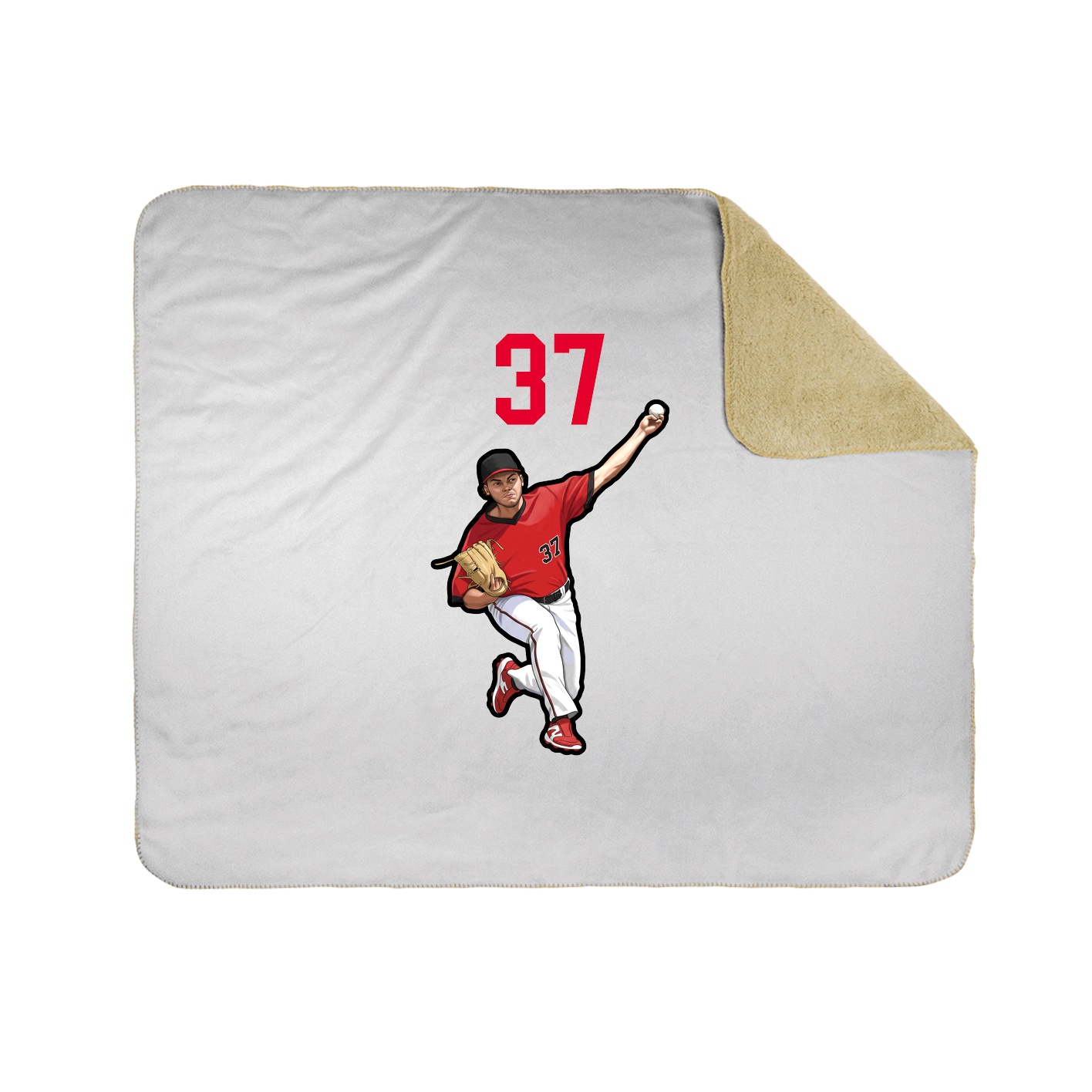Throw Blanket — Number Top in White