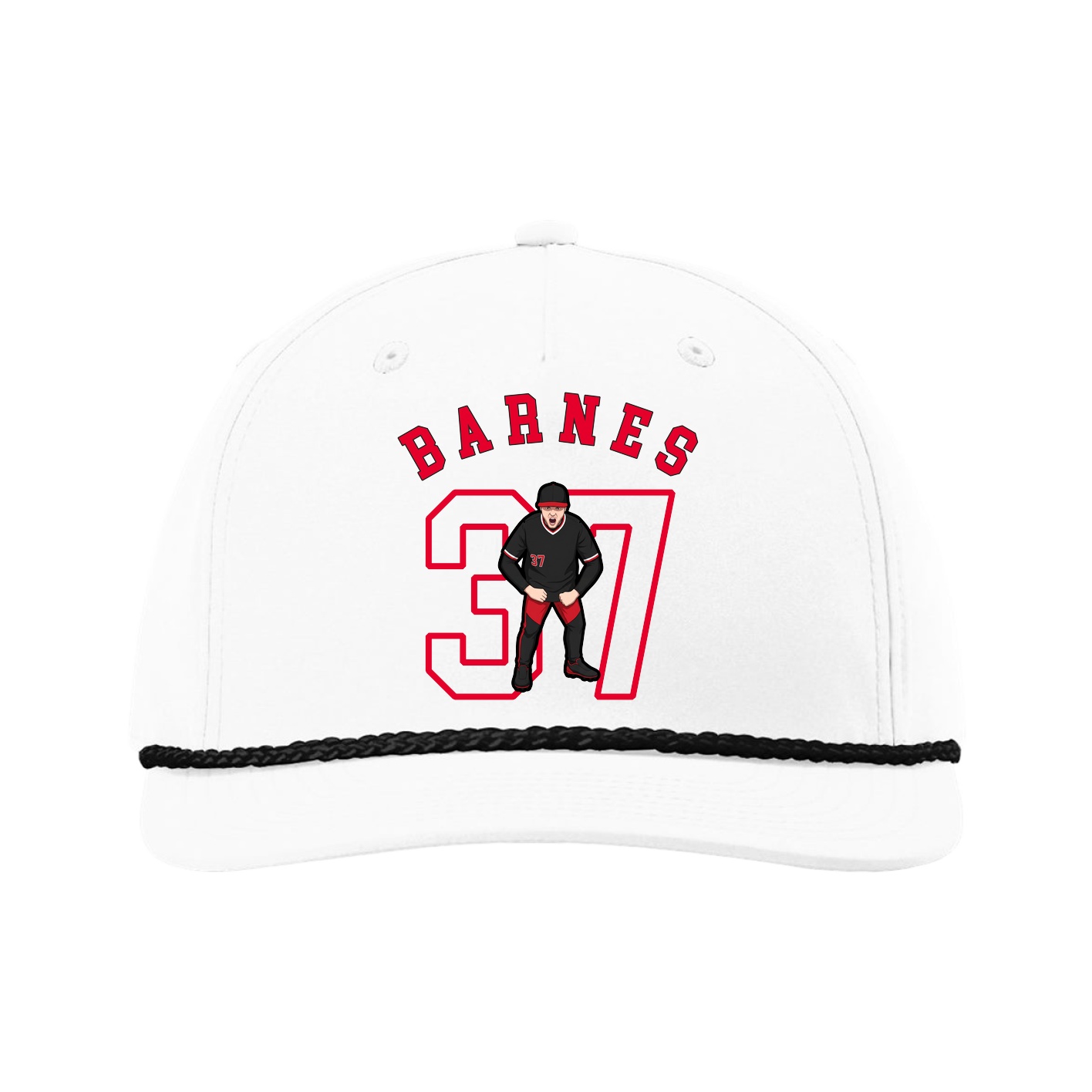 Five-Panel Classic Rope Cap — Shirsey Arch in White