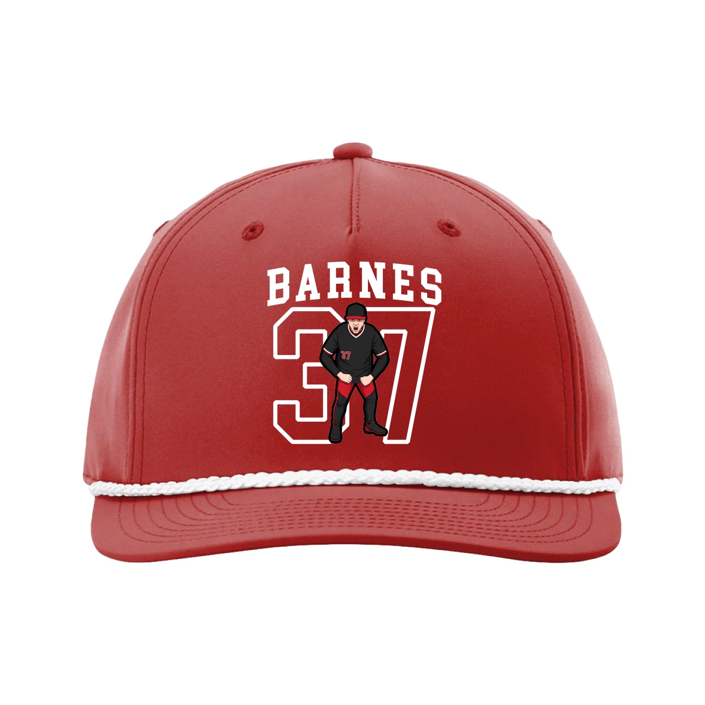 Five-Panel Classic Rope Cap — Shirsey in Red