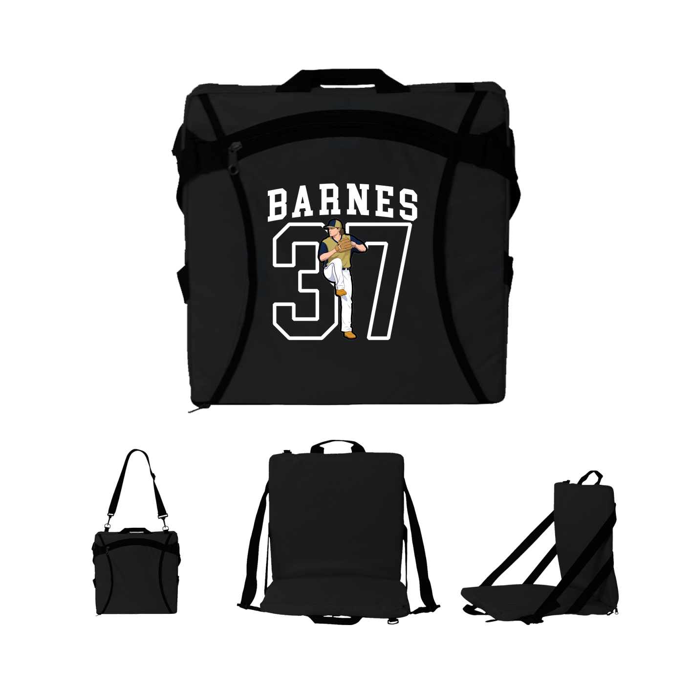 Folding Stadium Seat — Shirsey in Black