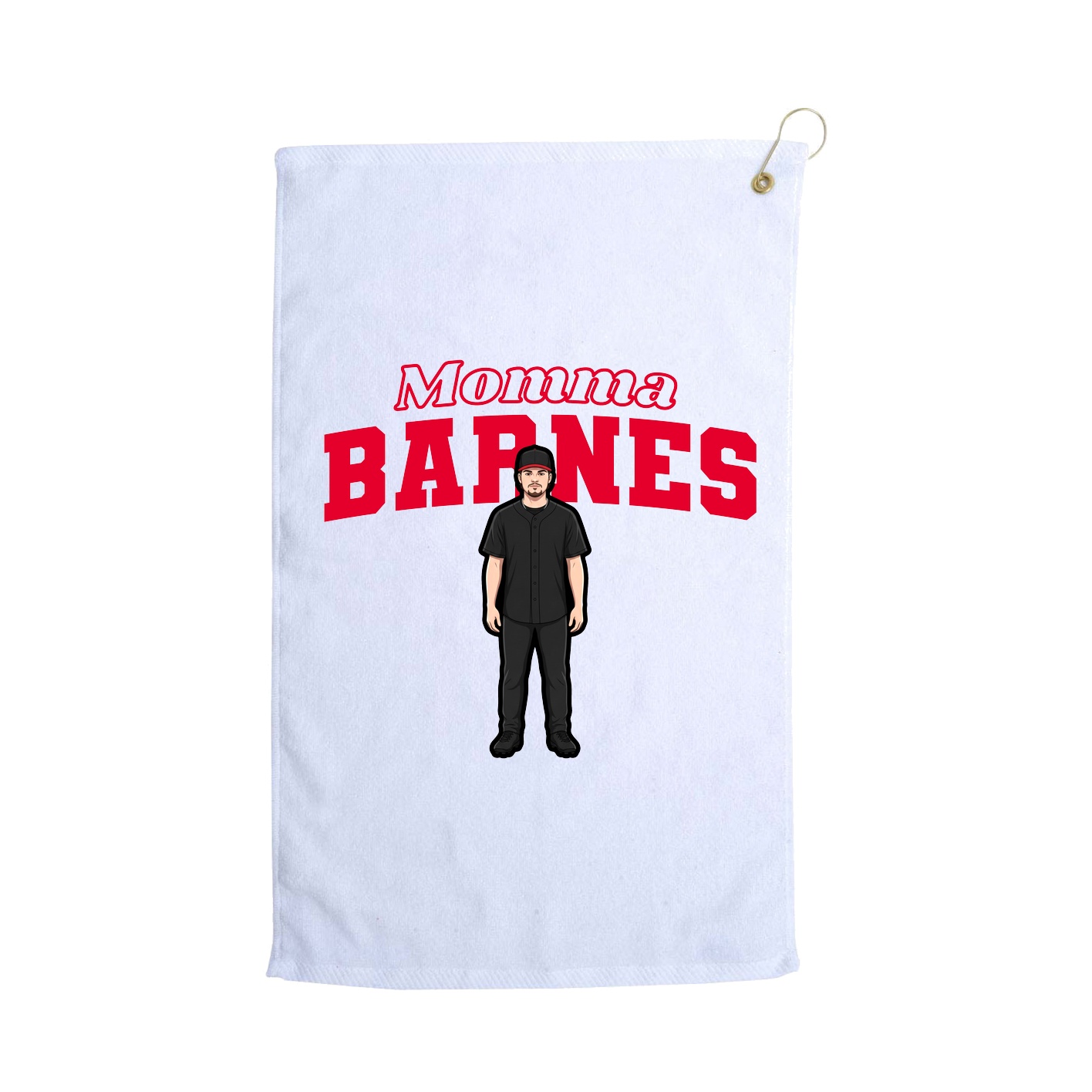 Golf Towel — Mothers Day Block in White