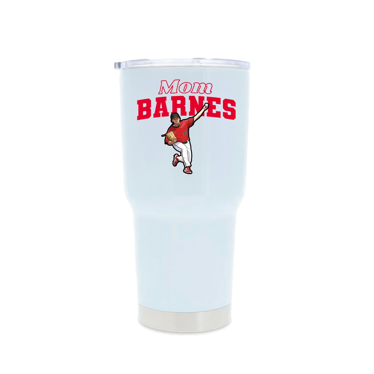 30oz Stainless Steel Tumbler — Mothers Day Block in White