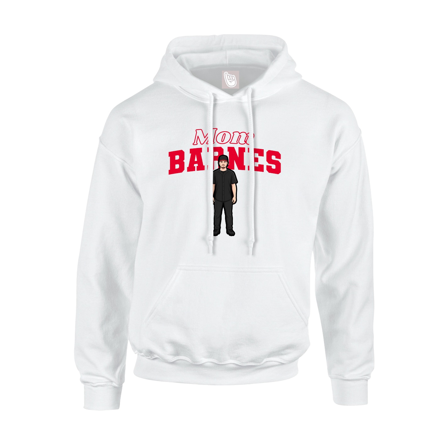 Youth Hoodie — Mothers Day Block in White