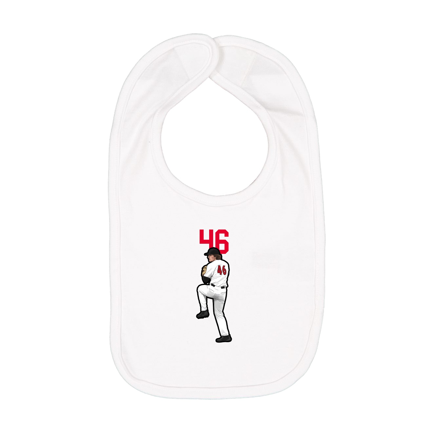 Infant Bib — Number Top in White