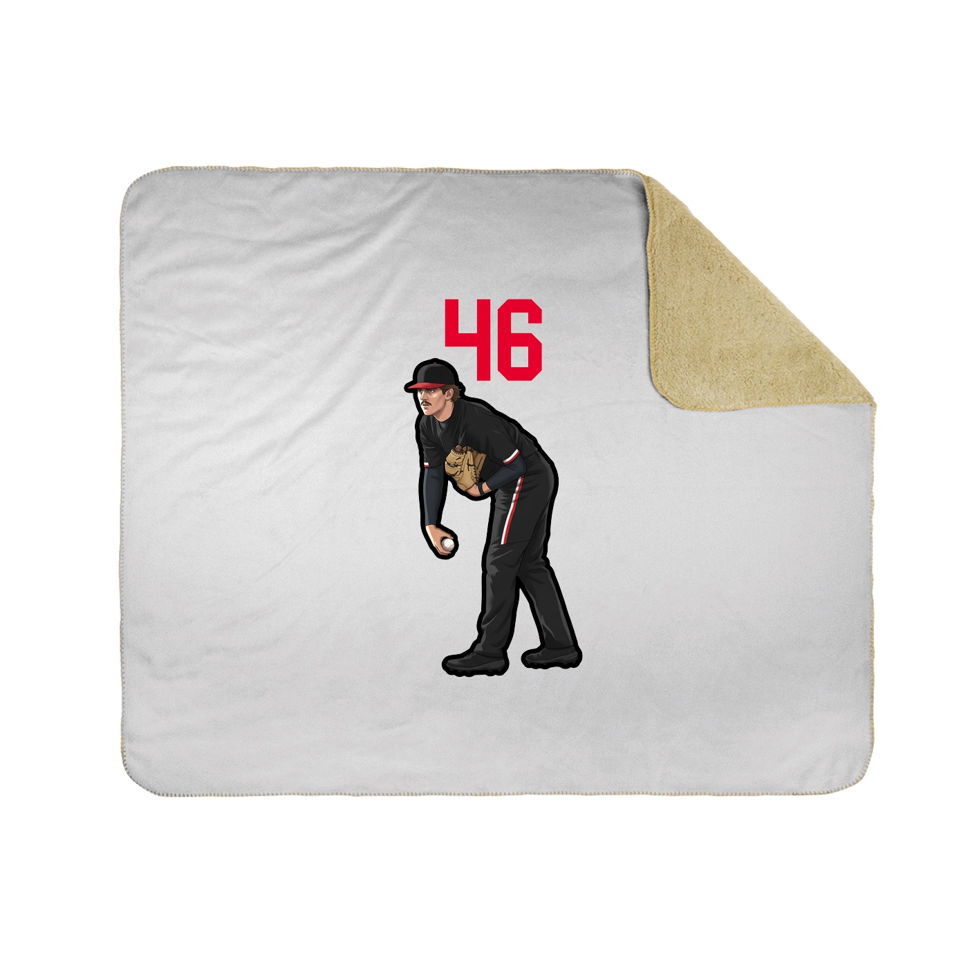 Throw Blanket — Number Top in White