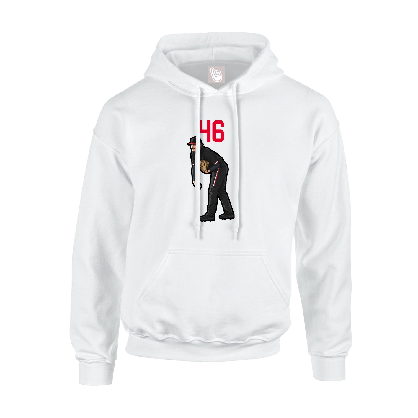 Hoodie — Number Top in White