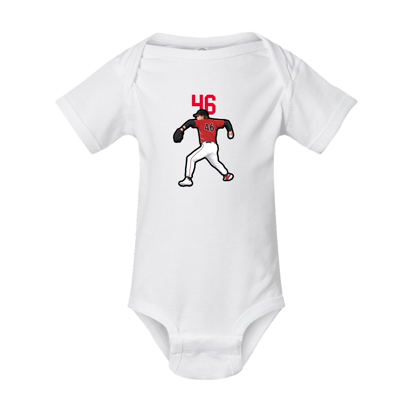 Baby Onesie — Number Top in White