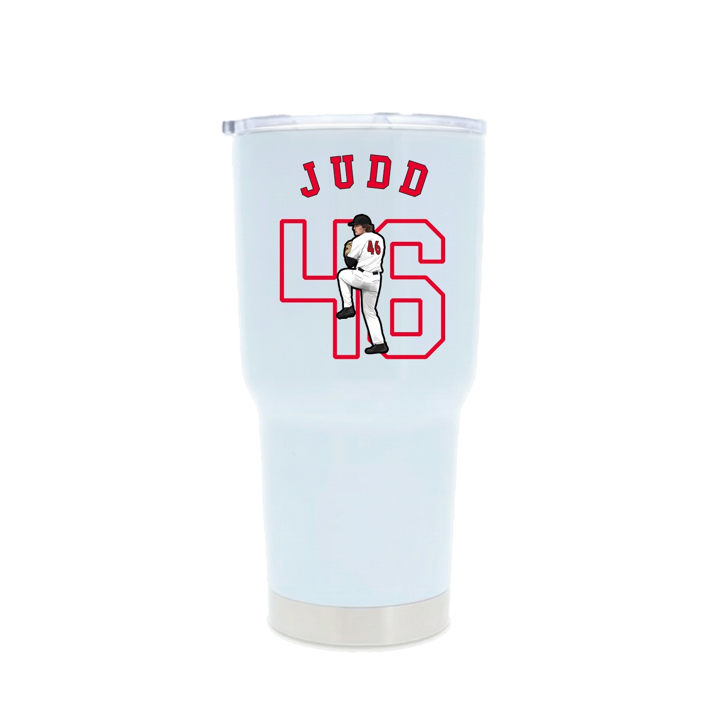 30oz Stainless Steel Tumbler — Shirsey Arch in White