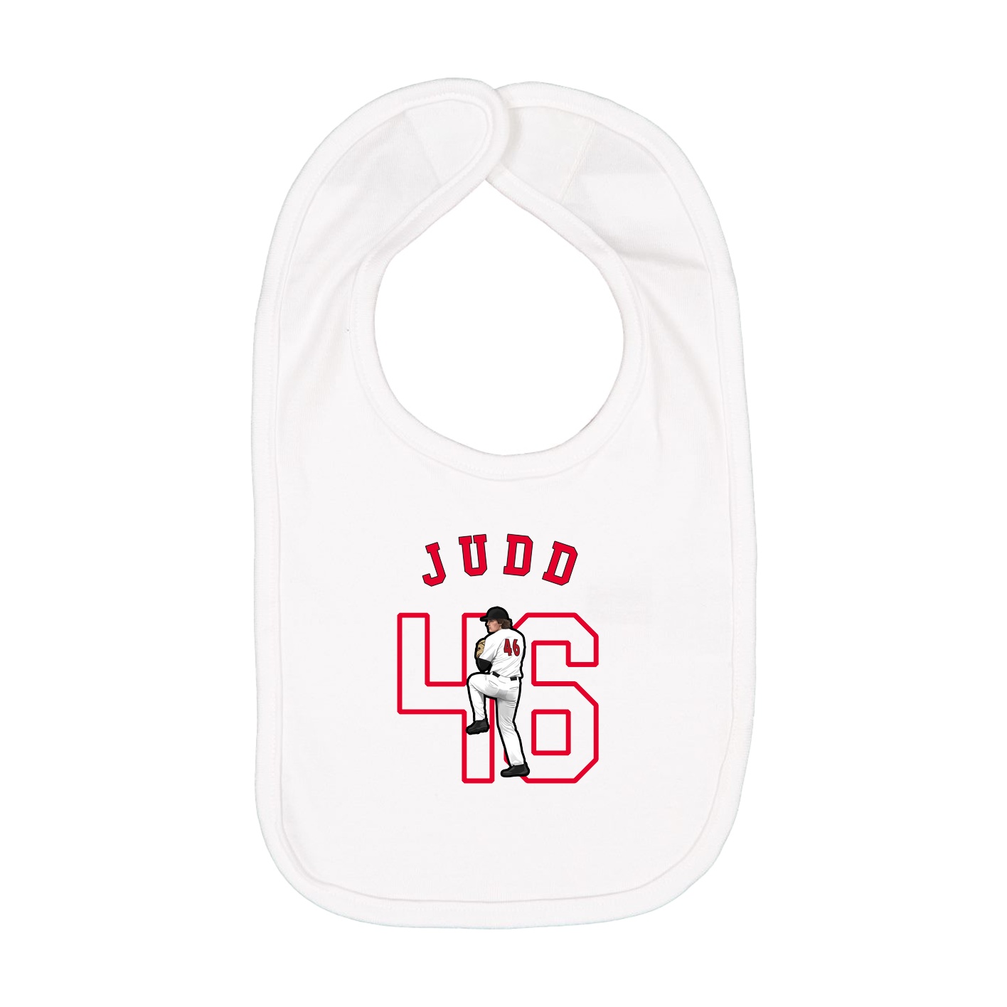 Infant Bib — Shirsey Arch in White