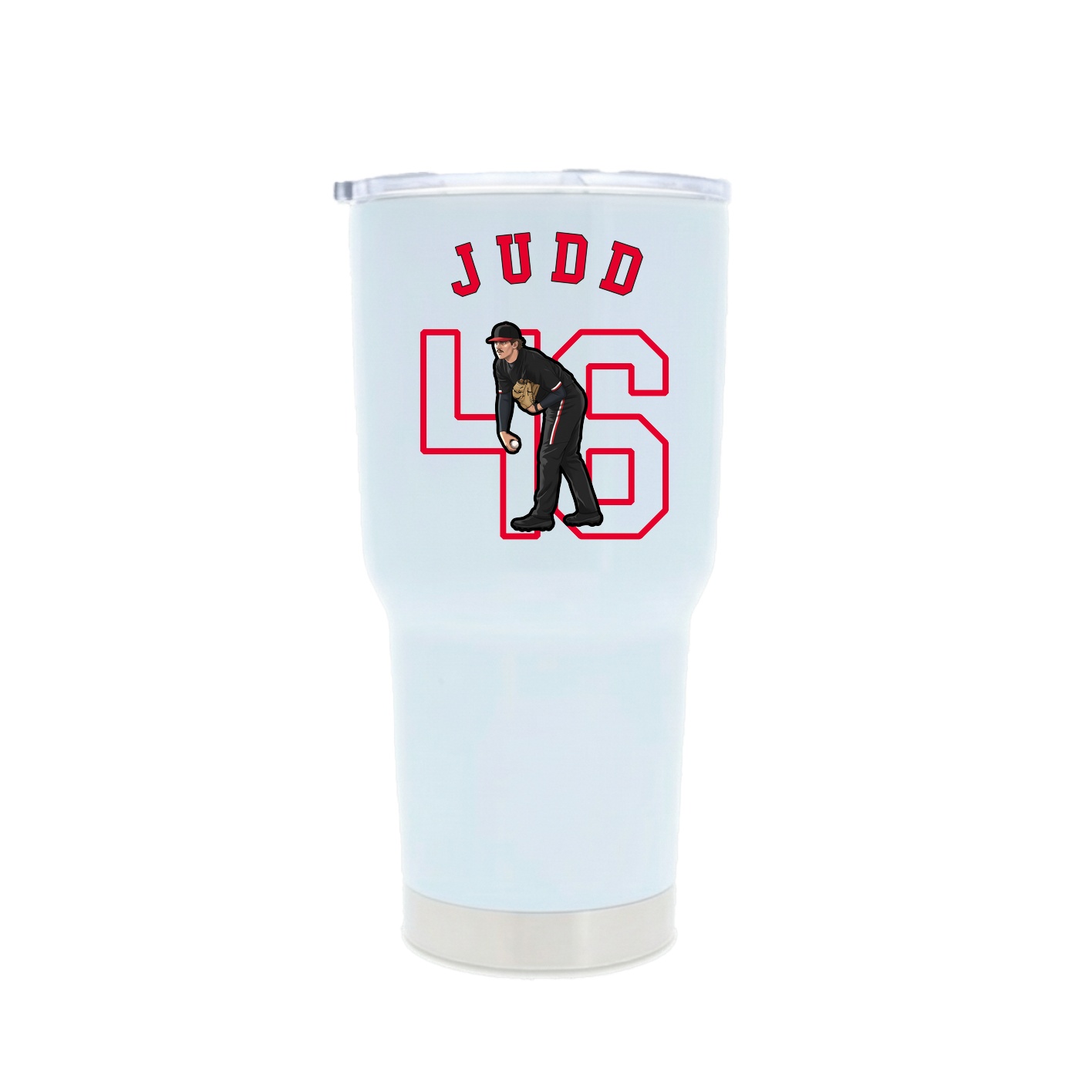 30oz Stainless Steel Tumbler — Shirsey Arch in White