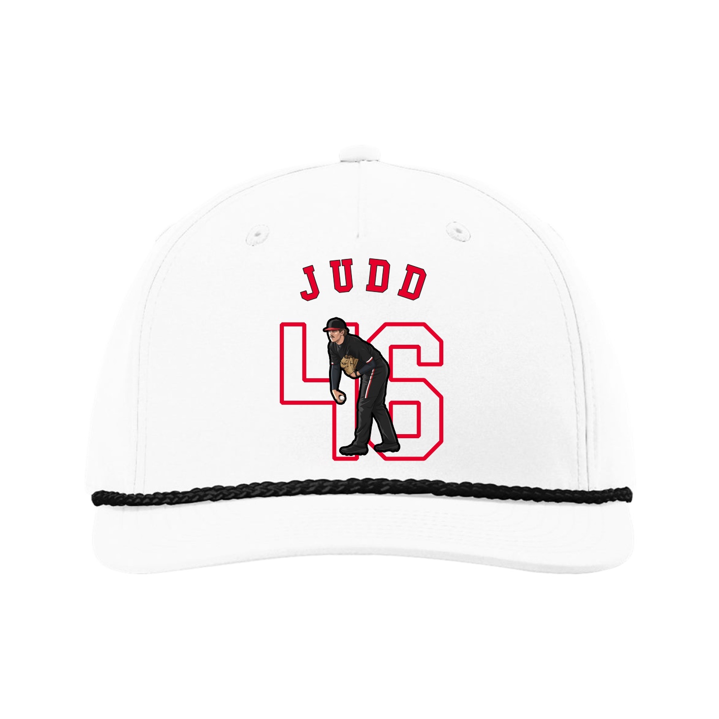 Five-Panel Classic Rope Cap — Shirsey Arch in White
