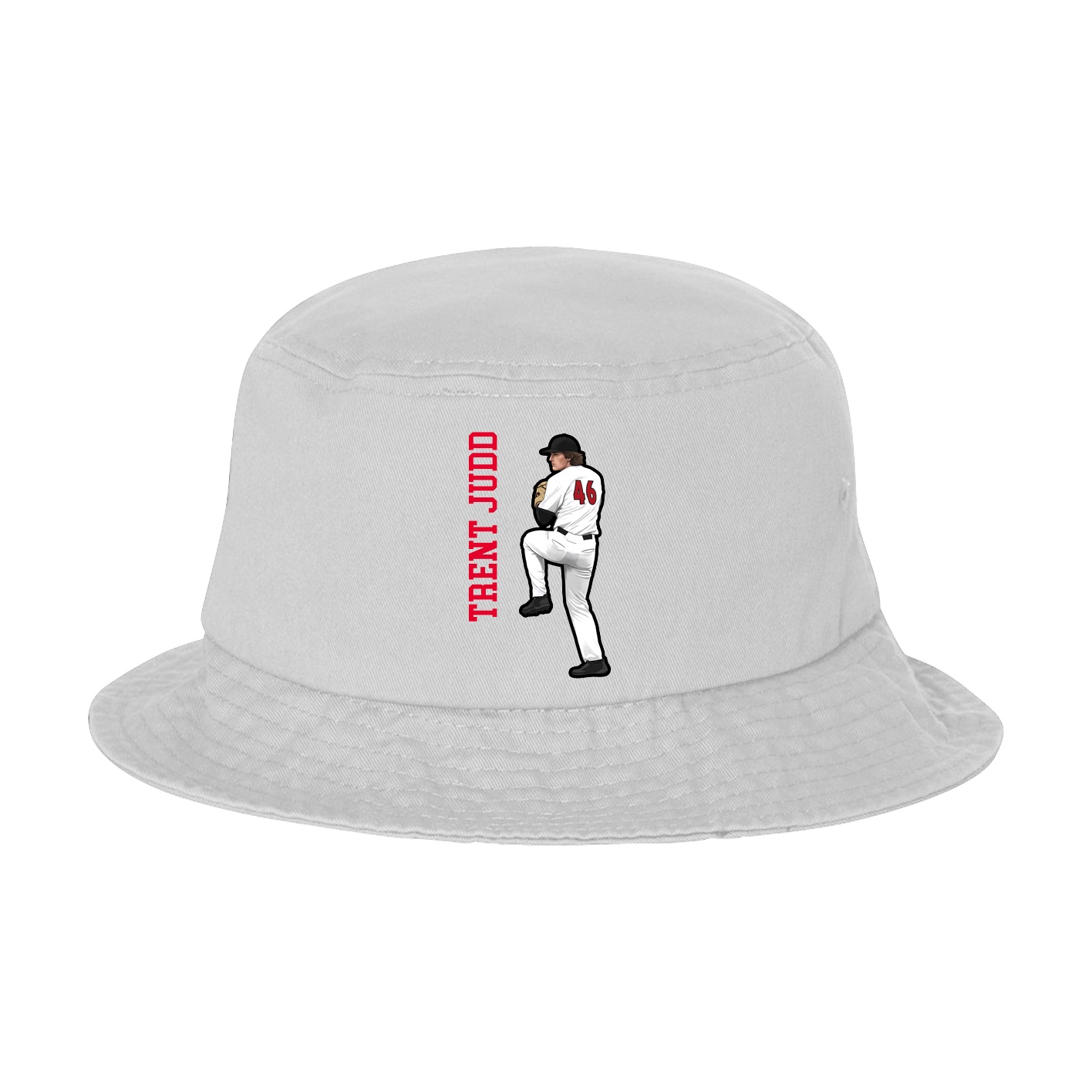 Bucket Cap — Name Vertical in White